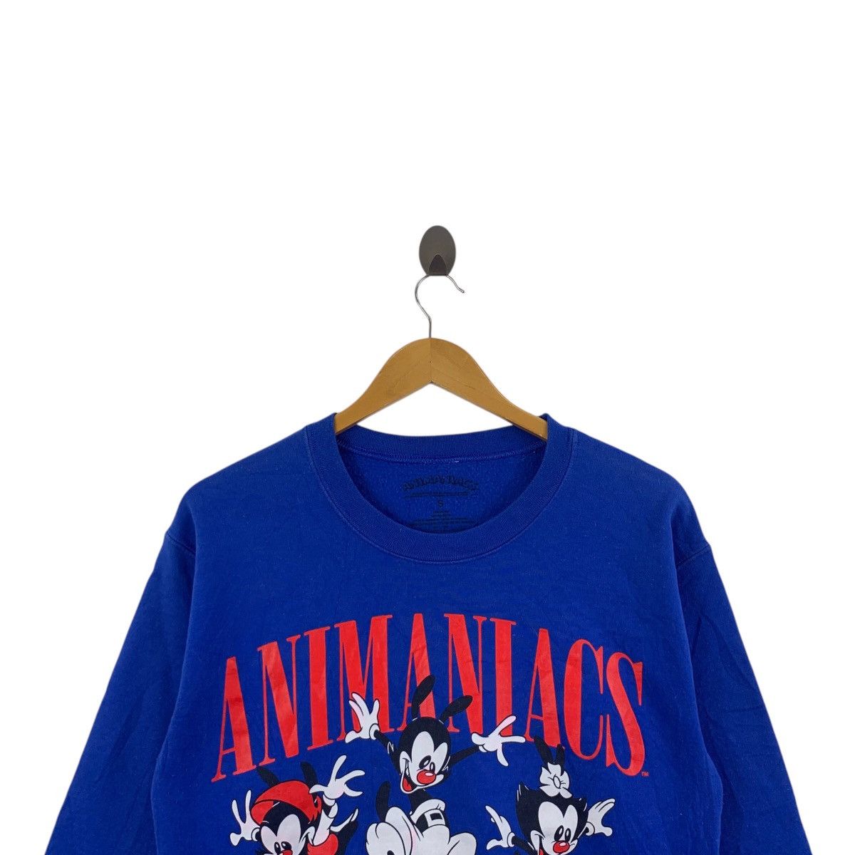 Vintage ANIMANIACS American Cartoon Character Print Blue Sweatshirt Size US S / EU 44-46 / 1 - 2 Thumbnail