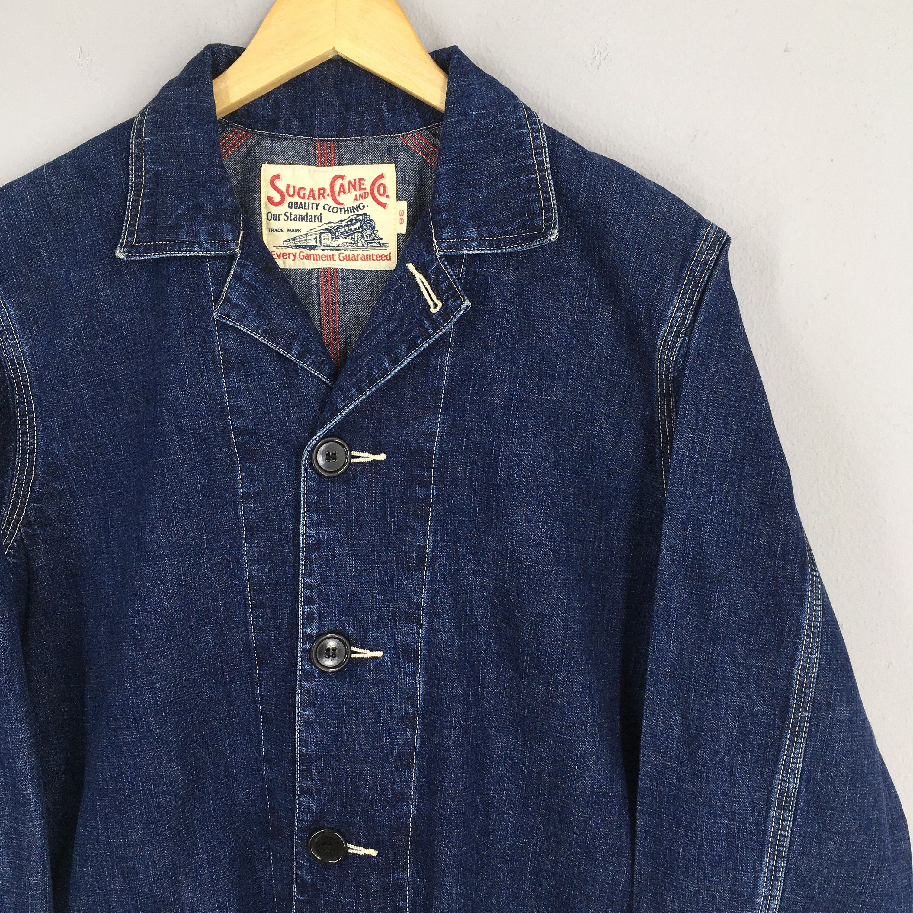Sugar Cane Vintage Sugar Cane Workers Denim Japan Jacket Medium Size US M / EU 48-50 / 2 - 2 Thumbnail