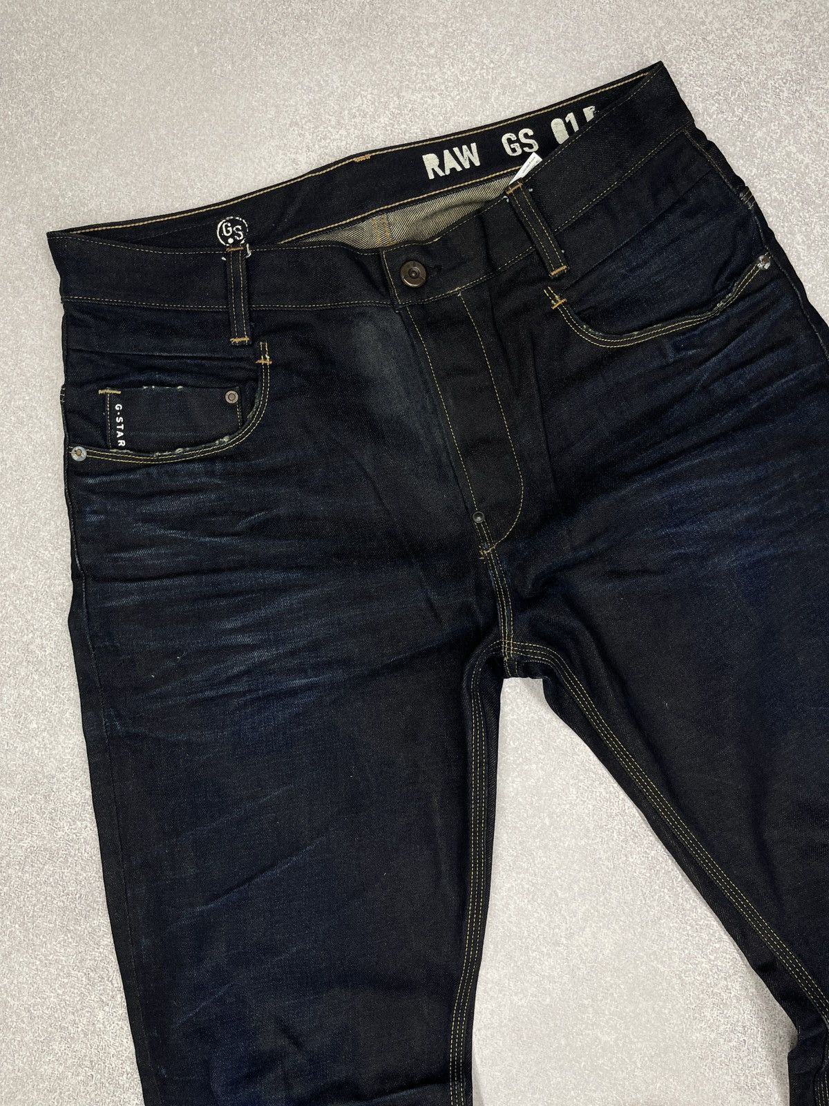 G-Star Mens G Star Raw New Radar Tapered Denim Jeans Navy Size US 33 - 7 Thumbnail
