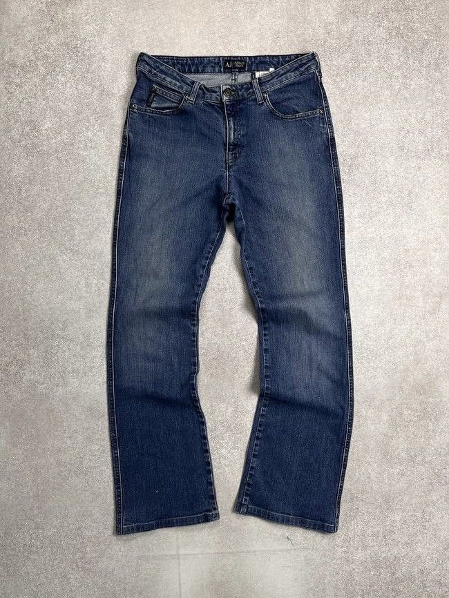 Armani × Vintage Vintage Armani Pocket Logo Baggy Jeans Y2K 31 Size US 31 - 3 Thumbnail