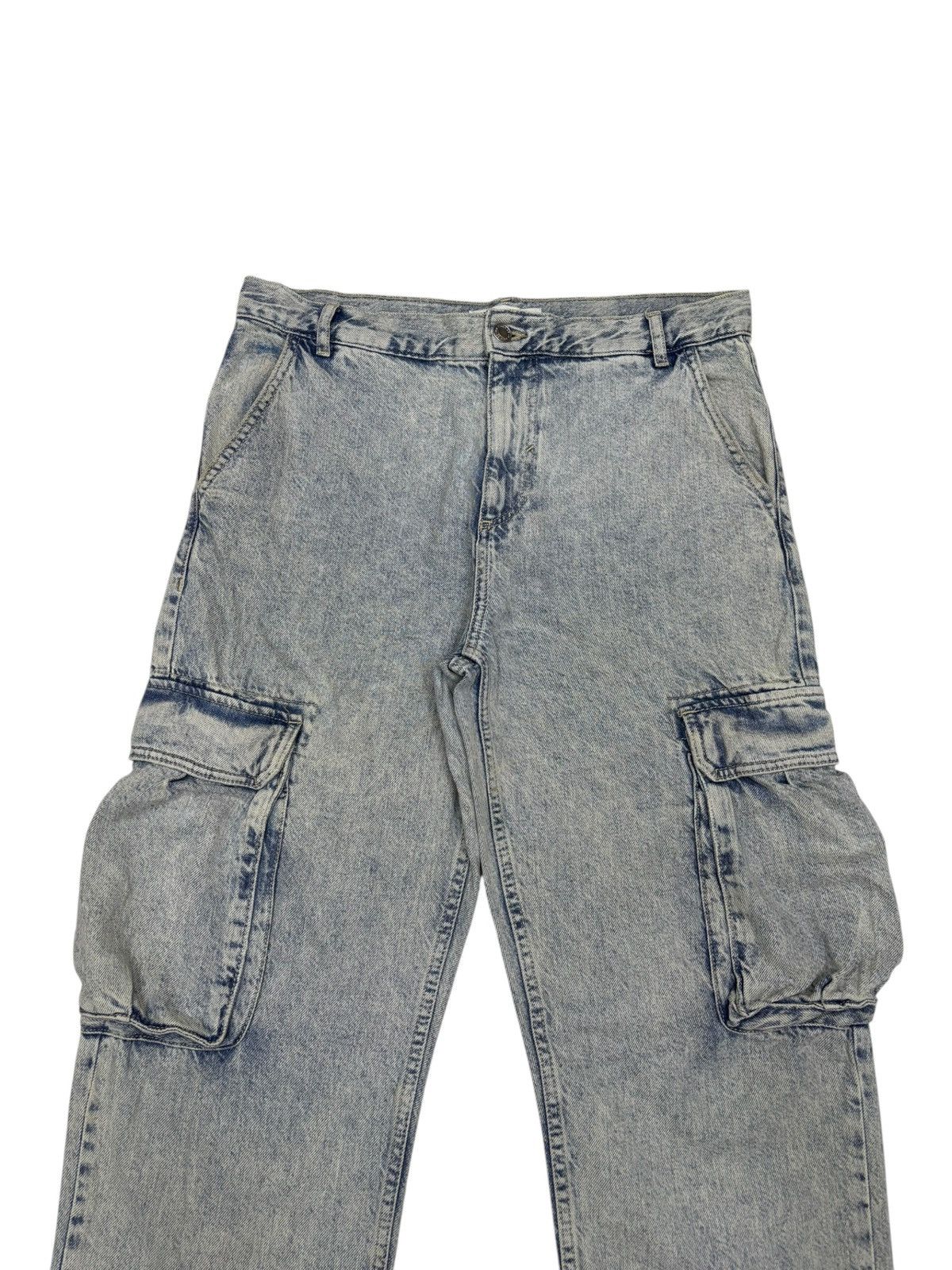Kapital Vintage Zara Blue Wash Cargo Denim Jeans Size US 36 / EU 52 - 5 Thumbnail