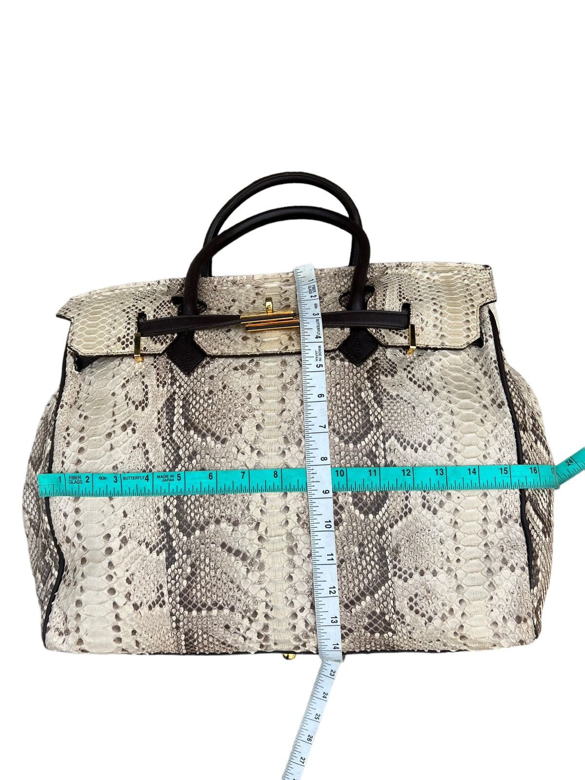 Leather Vin Don Japan Snake Skin Leather Birkin Bag Size ONE SIZE - 5 Thumbnail