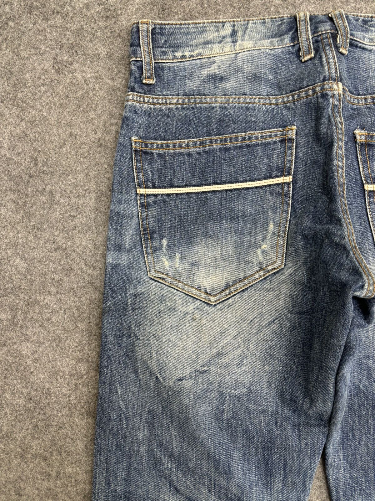 Japanese Brand 💥Sick Fades💥improves Distressed Heavy Art Fades Denim F534 Size US 33 - 11 Thumbnail