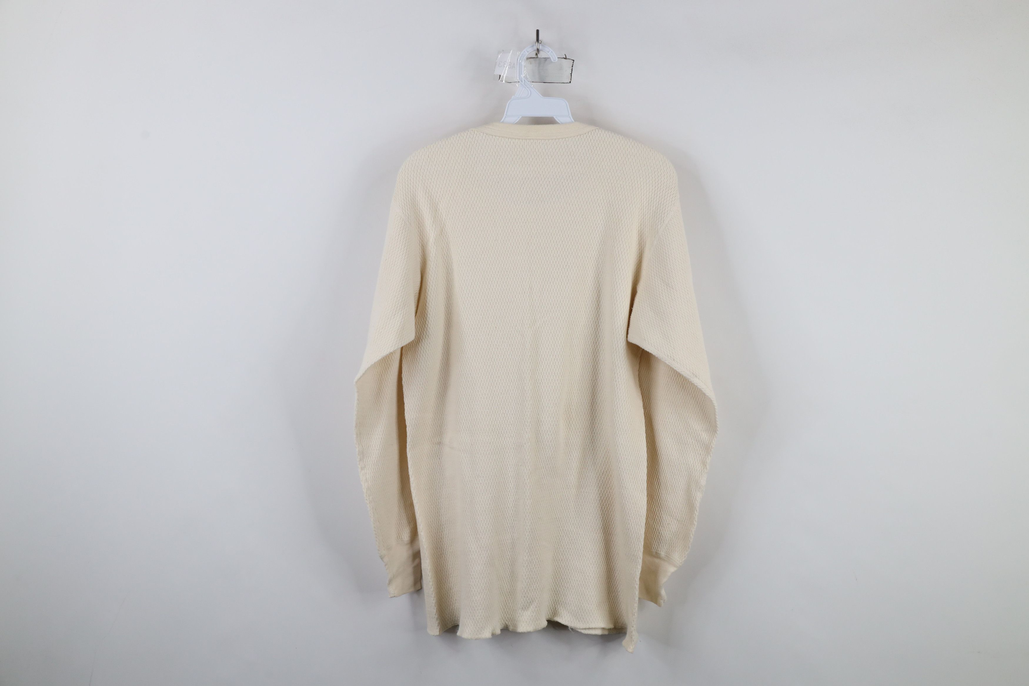 Vintage Vintage 70s Jockey Thermal Waffle Knit T-Shirt Cream USA Size US L / EU 52-54 / 3 - 7 Thumbnail