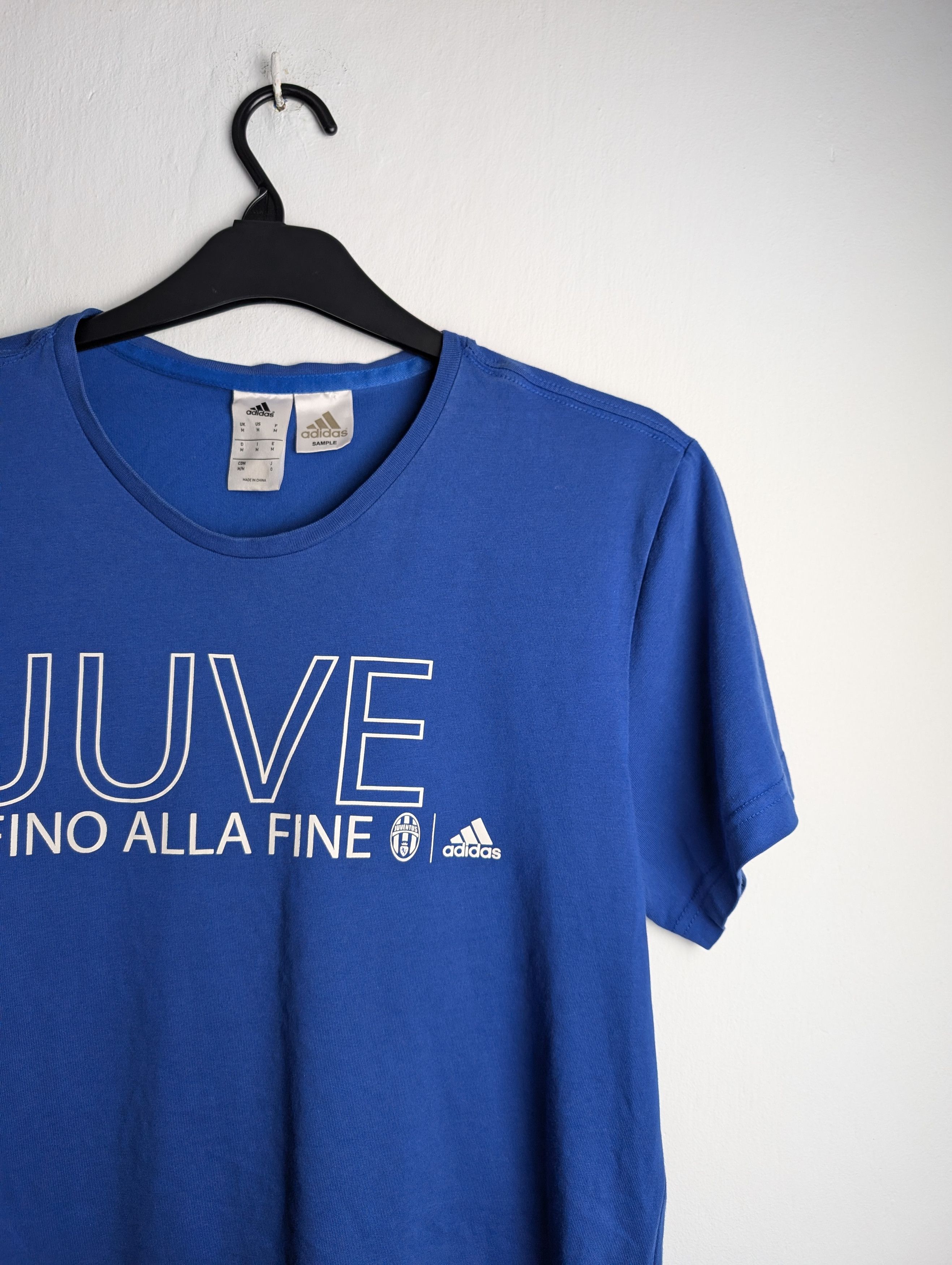 Adidas Adidas Sample 2015 Juventus Fino Alla Fine Blue T-shirt Size US M / EU 48-50 / 2 - 3 Thumbnail