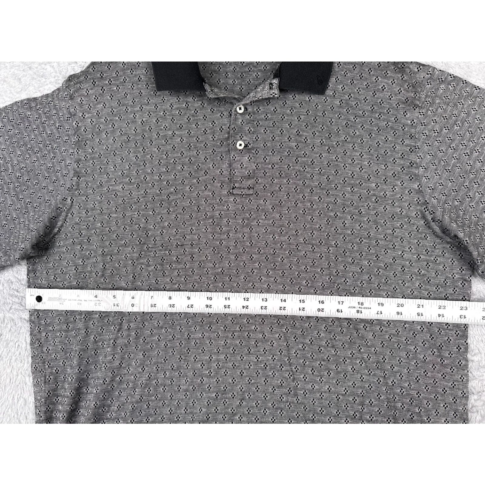 Ralph Lauren Polo Golf Ralph Lauren Shirt Men Extra Large Gray Diamond Geometric 100% Cotton Size US XL / EU 56 / 4 - 7 Thumbnail