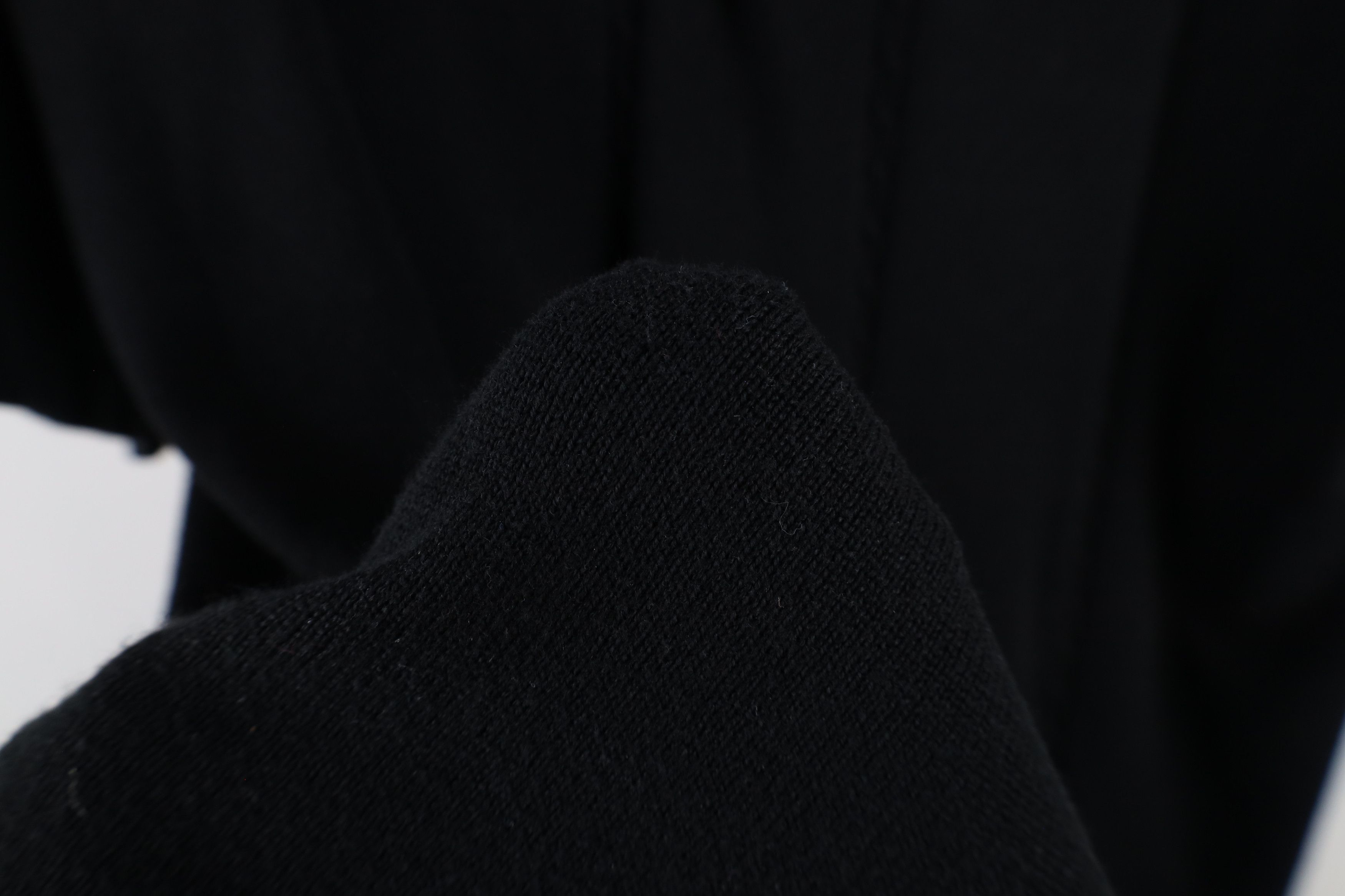 Vintage Vintage 90s Streetwear Cable Knit Collared Polo Shirt Black Size US L / EU 52-54 / 3 - 7 Thumbnail