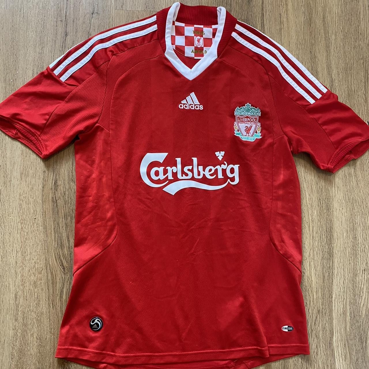 Adidas 2008-09 *8 Gerrard Liverpool Home Adidas Football Shirt Size US S / EU 44-46 / 1 - 2 Thumbnail