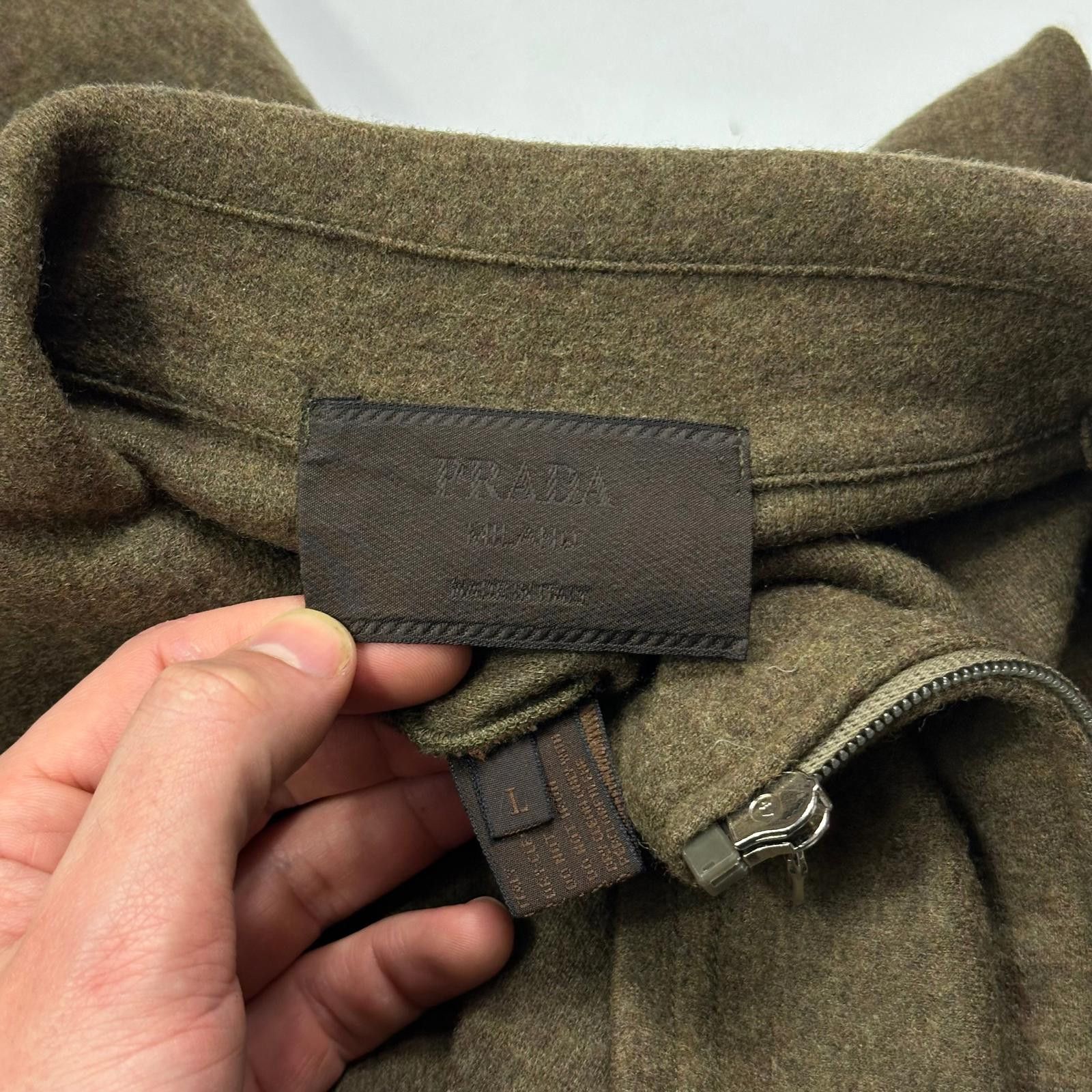 Prada Prada Milano FW98 Heather Green Wool Zip-up Work Jacket - M Size US M / EU 48-50 / 2 - 6 Thumbnail