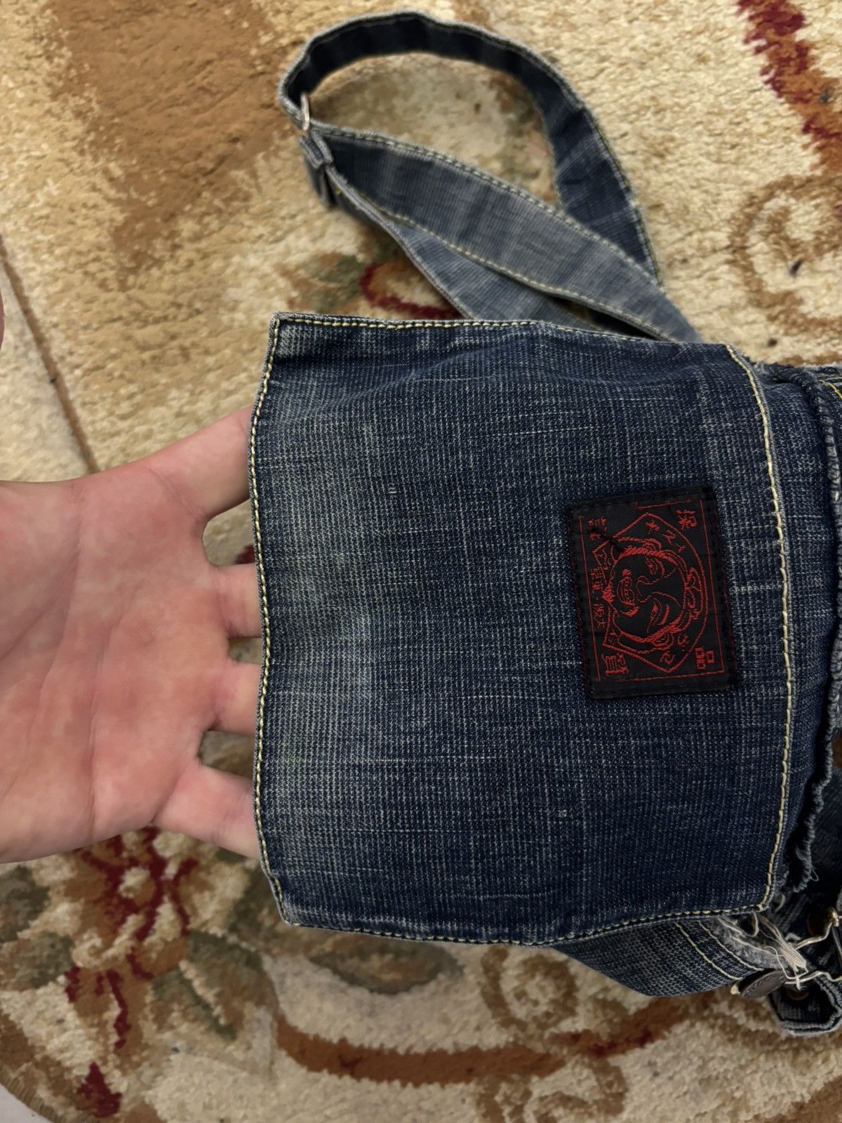 Evisu Rare EVISU Denim Shoulder Bag Vintage Y2K Japanese Size ONE SIZE - 16 Thumbnail