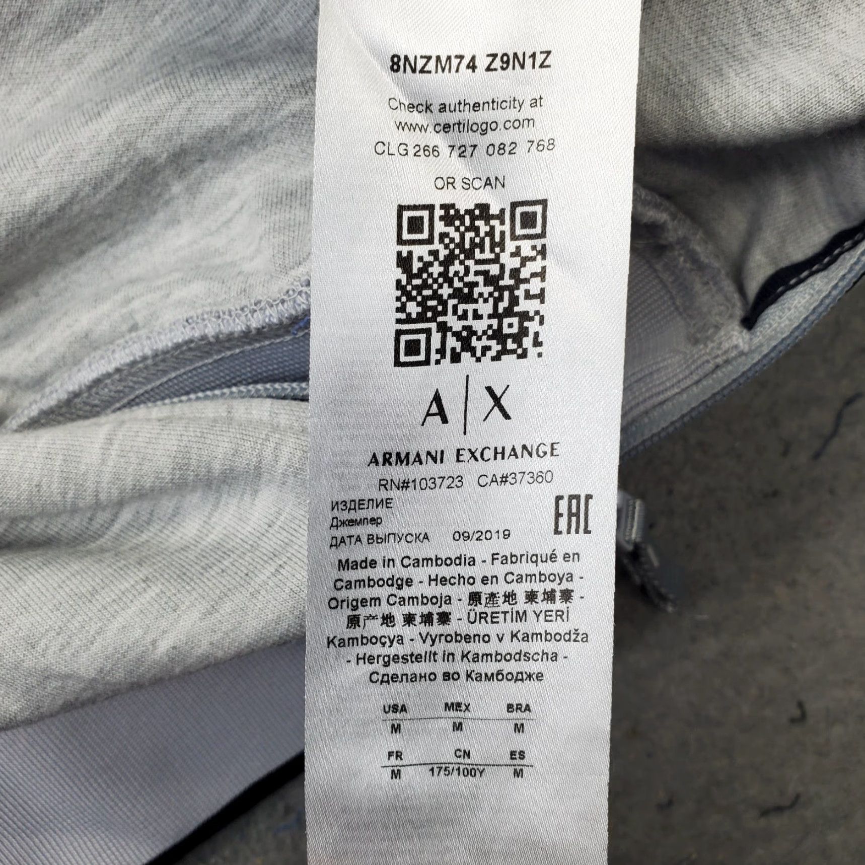 Armani Exchange Armani Exchange Hoodie Mens M Multicolor Long Sleeve Full Zip Hooded Size US M / EU 48-50 / 2 - 6 Thumbnail