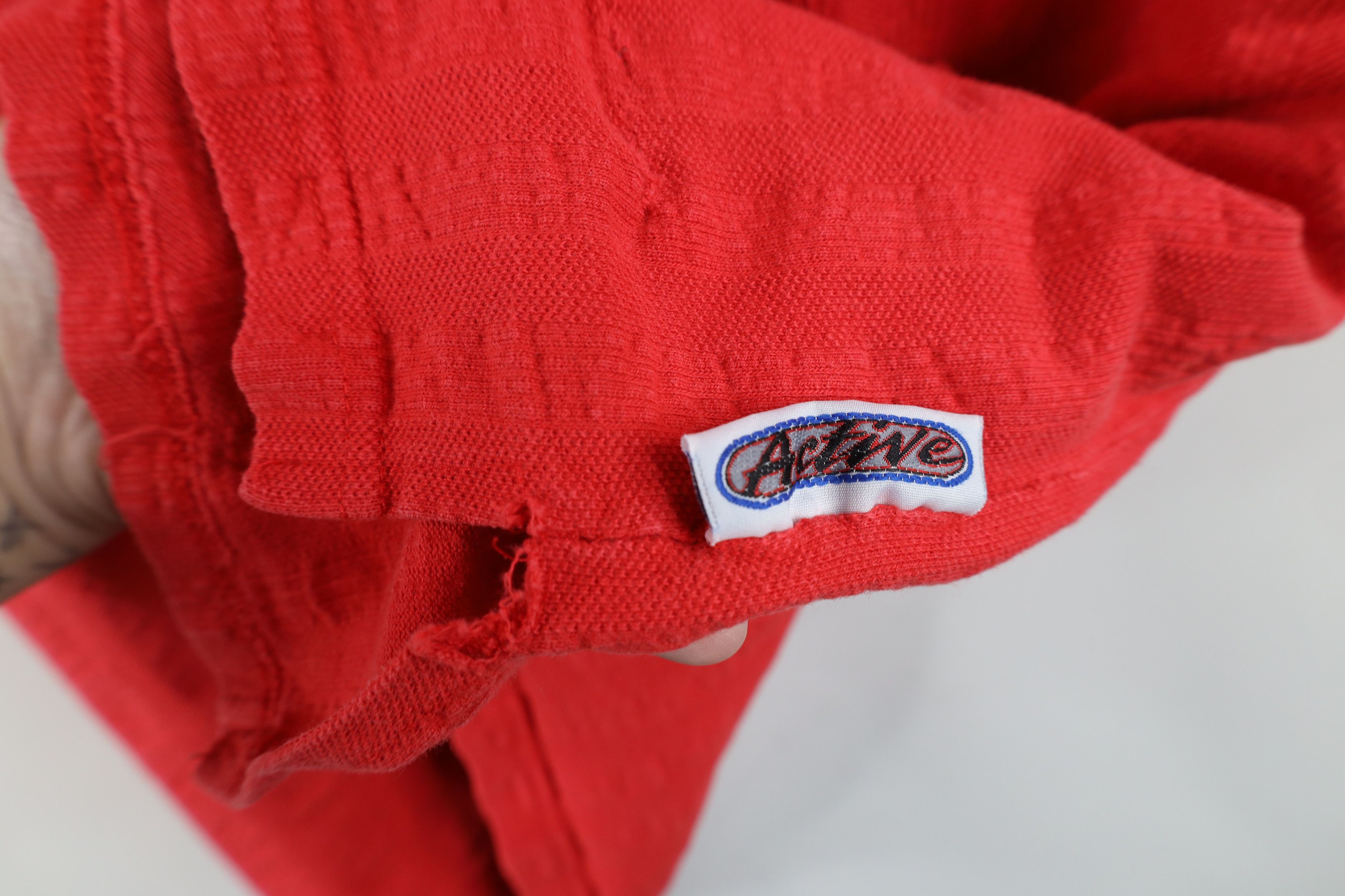 Vintage Vintage 90s Detroit Red Wings Hockey Half Zip Polo Shirt Red Size US XL / EU 56 / 4 - 6 Thumbnail