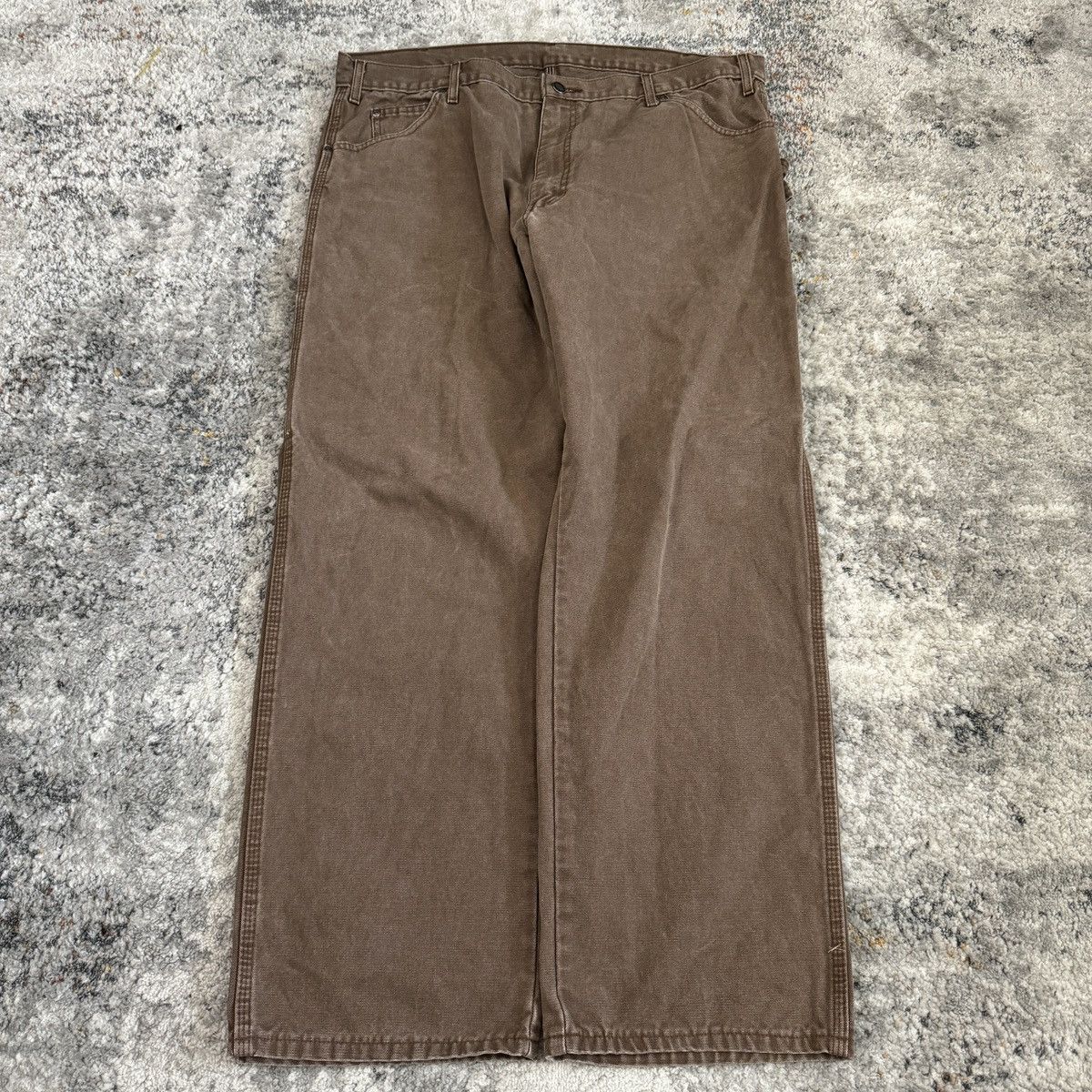 Dickies × StraightFaded × Vintage Vintage Y2K Dickies faded brown wide leg carpenter pants Size US 40 / EU 56 - 2 Thumbnail