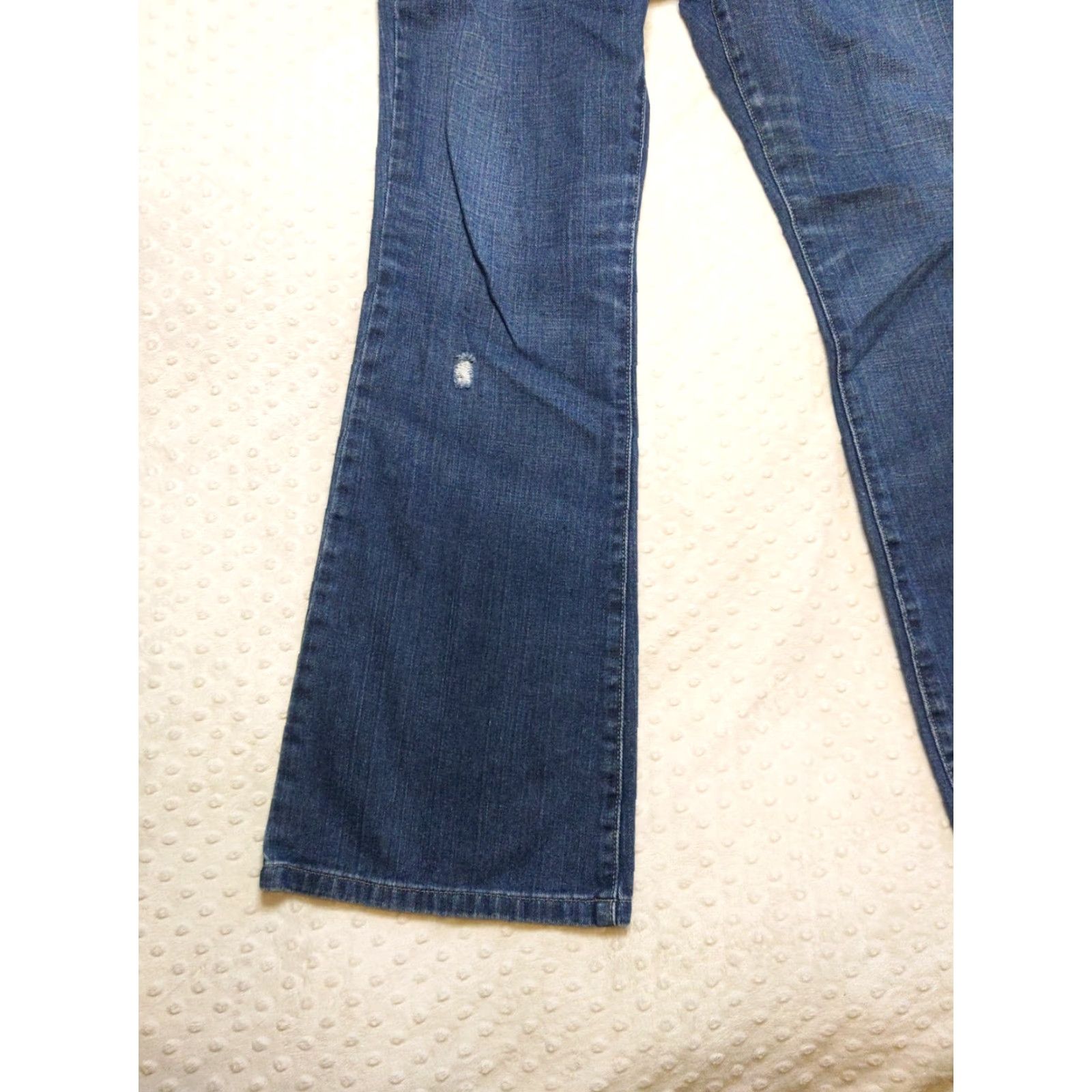 Tommy Hilfiger Y2K Low Rise Flare Leg Jeans Women's 10 Long Tommy Hilfiger Vintage Denim 32x31 Blue USA 90s Festival Grunge Logo Retro Mens Womens Girls Boys Size 32" / US 10 / IT 46 - 3 Thumbnail
