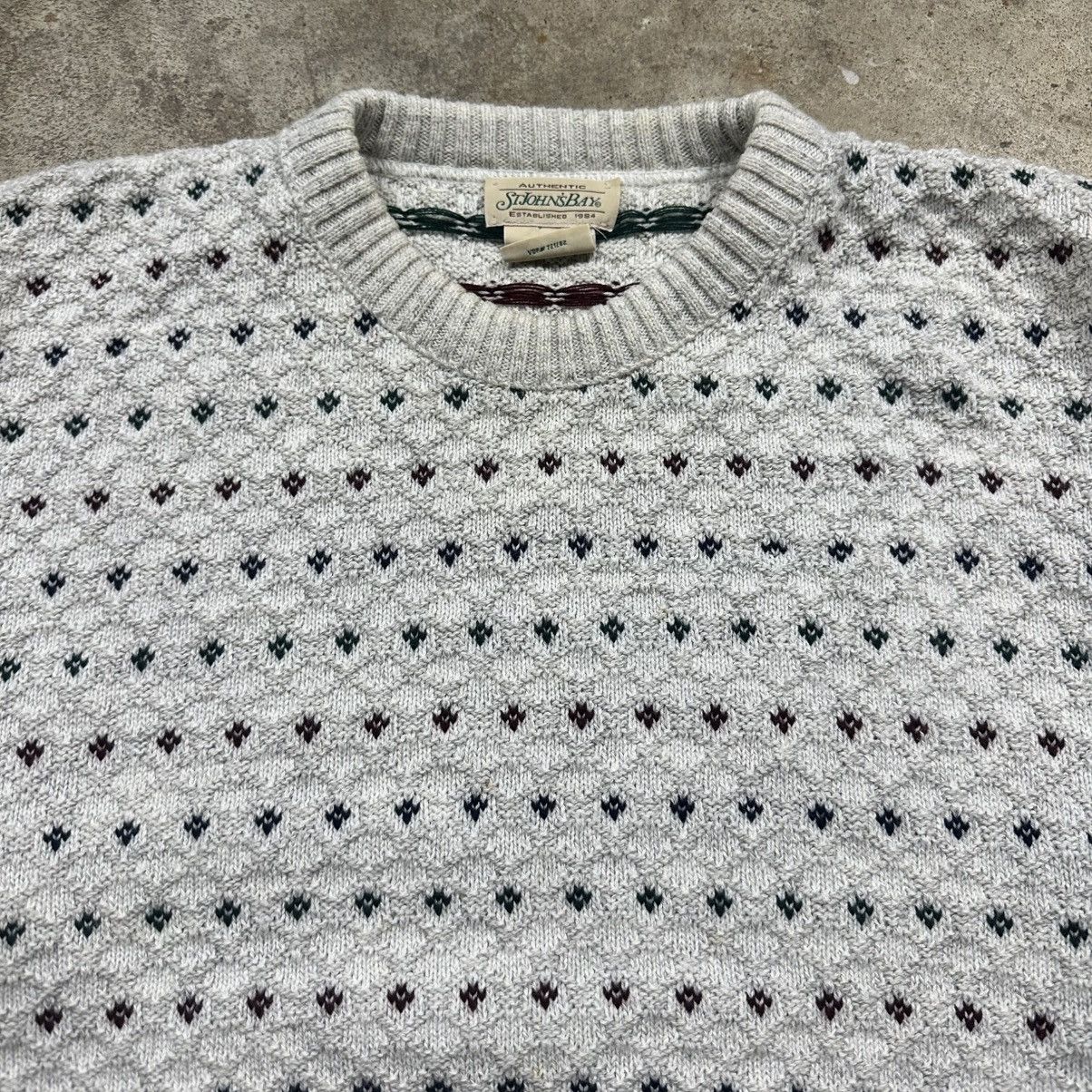 St. Johns Bay Vintage 90s St. Johns Bag Knit Grandpa Pullover Sweater Size US L / EU 52-54 / 3 - 2 Thumbnail
