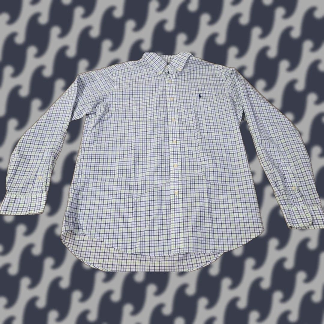 Polo Ralph Lauren Polo Ralph Lauren Shirt Men's Large Blue Green Classic Fit Button Down Plaid Size US L / EU 52-54 / 3 - 1 Thumbnail
