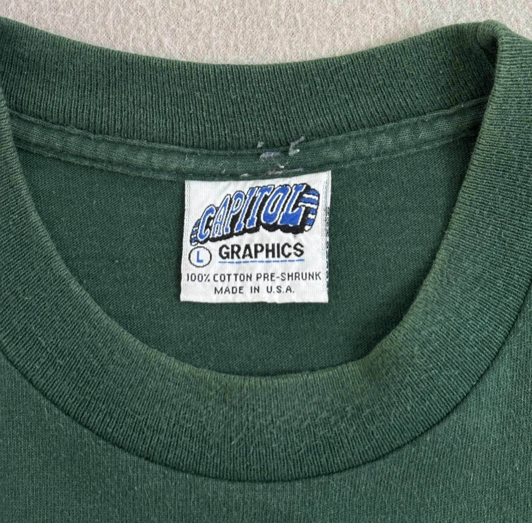Vintage Miami Hurricanes Capitol Graphic T-Shirt vintage 90s size. L Size US L / EU 52-54 / 3 - 15 Thumbnail