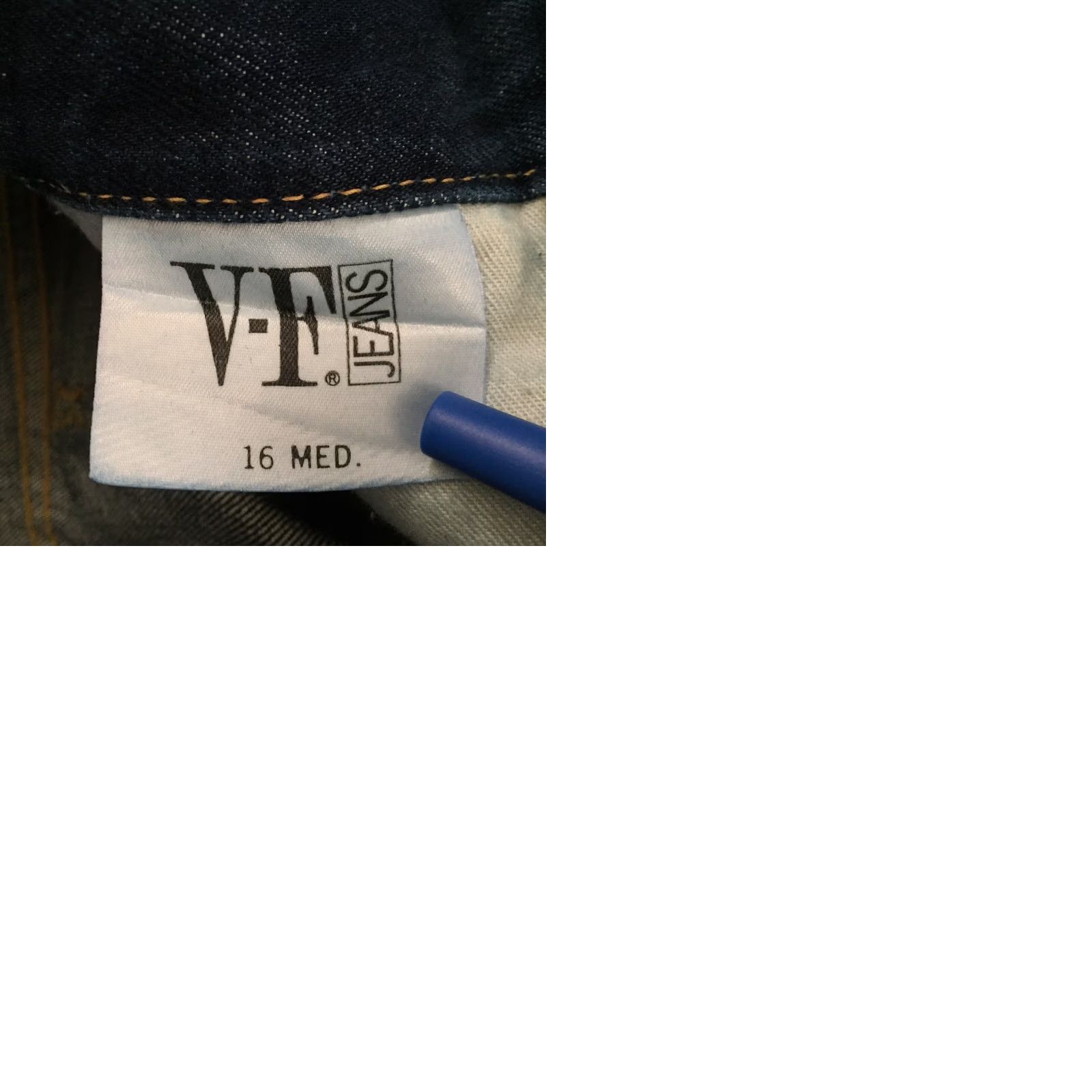 Vintage VINTAGE VF Jeans Womens Jeans Straight 16 USA Dark Wash 31.5in 100% Cotton Blue High Rise Regular Inseam 31.5in Size 38" / US 16 / IT 52 - 9 Thumbnail