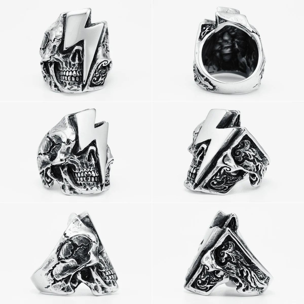 Jewelry Sull Rings Lightning Streetwear Jewelry Fashion Gift Size ONE SIZE - 5 Thumbnail
