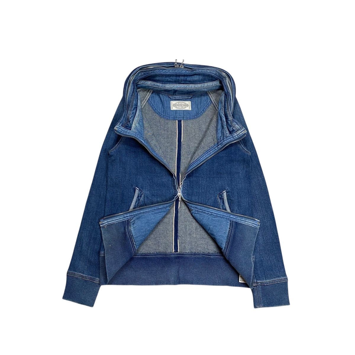 Le Grande Bleu (L.G.B.) GOA Bono Denim Zip Hood Jacket Size US M / EU 48-50 / 2 - 2 Thumbnail