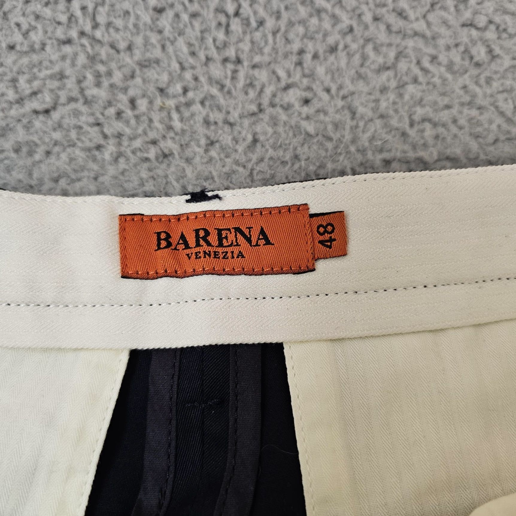 Barena Barena Venezia Dress Pants Mens 34 Navy Pleated Cuffed Slacks Tailored Side Tabs Size US 34 / EU 50 - 3 Thumbnail