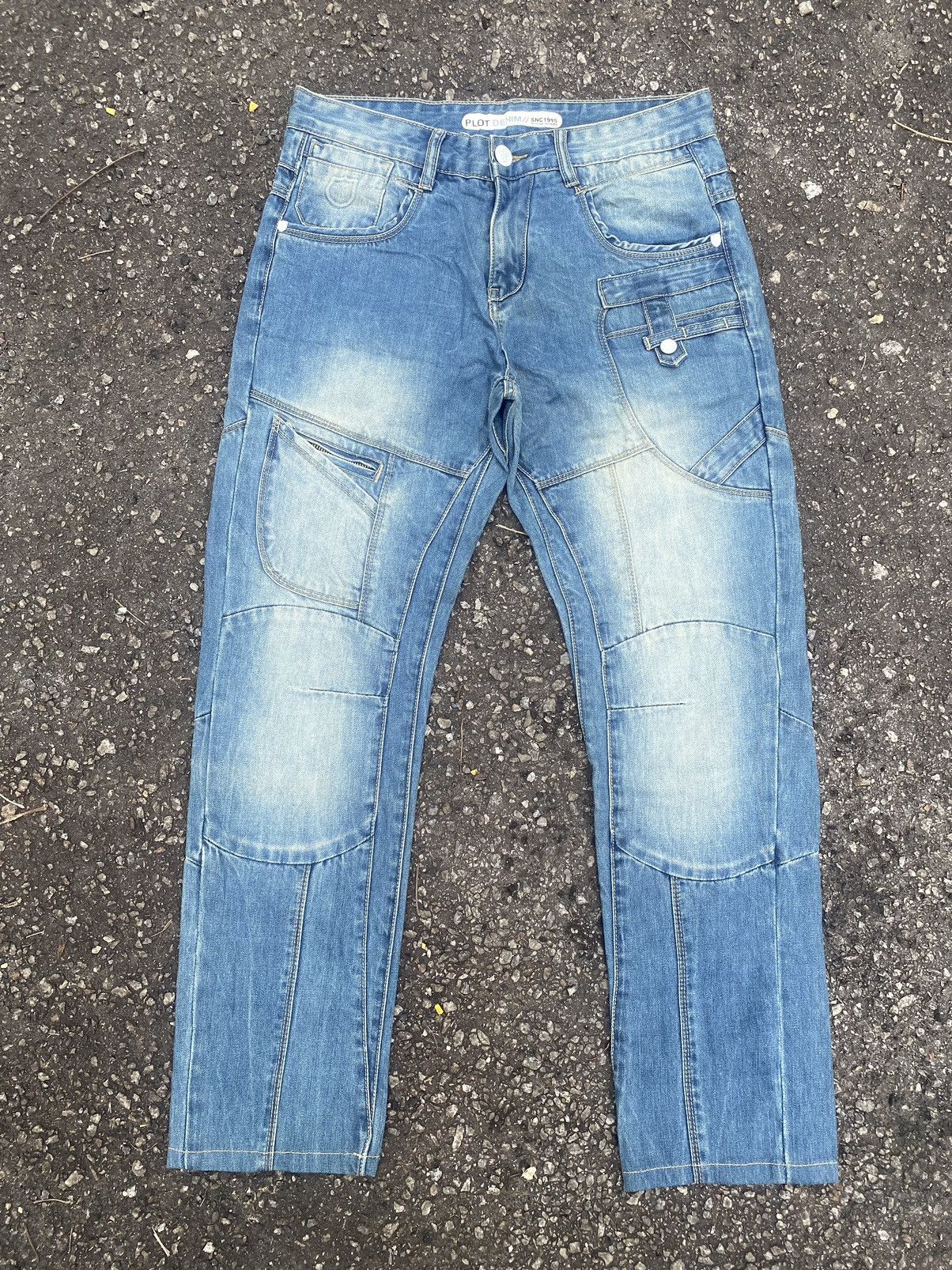 Other Multi Pocket Pants Biker Jeans Plot Denim Size US 32 / EU 48 - 1 Thumbnail
