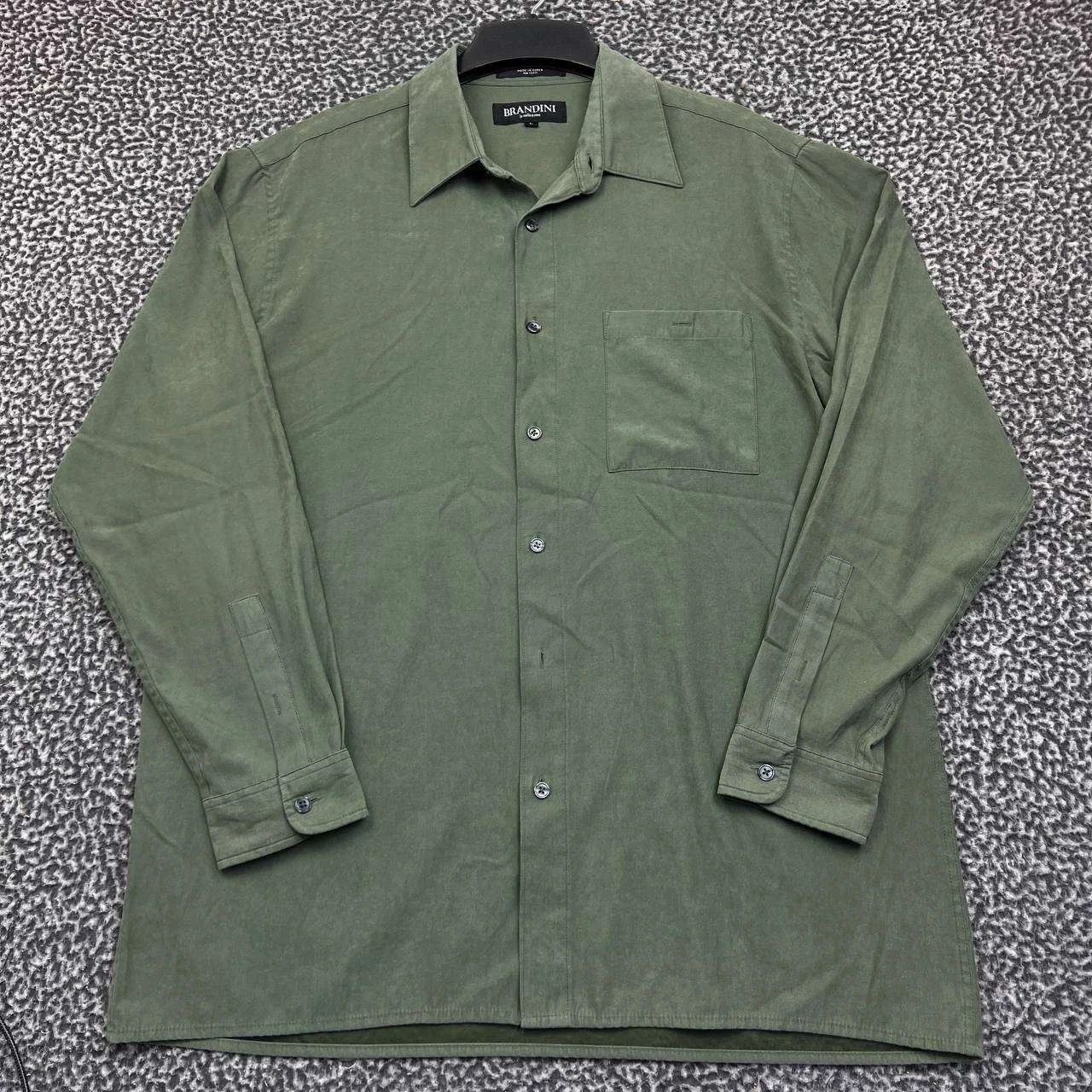 Brandini Brandini Button Up Shirt Men Green Long Sleeve Collared L Size US L / EU 52-54 / 3 - 1 Thumbnail