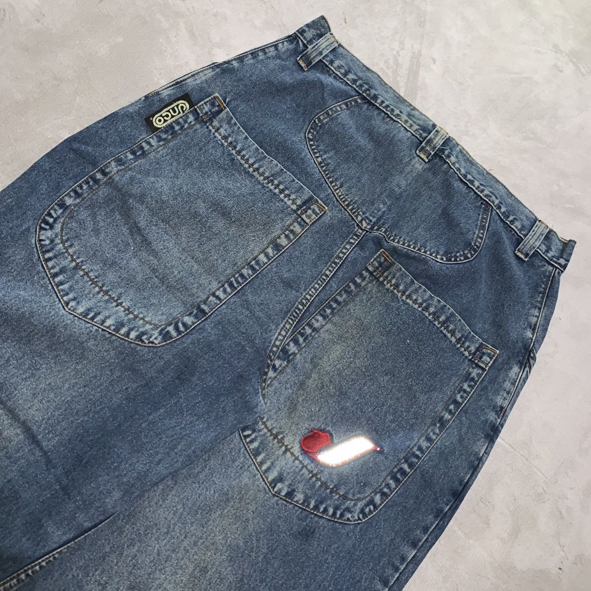 JNCO Y2K JNCO handy Man Big Pocket Reflective Baggy Denim Pants Size US 36 / EU 52 - 7 Thumbnail