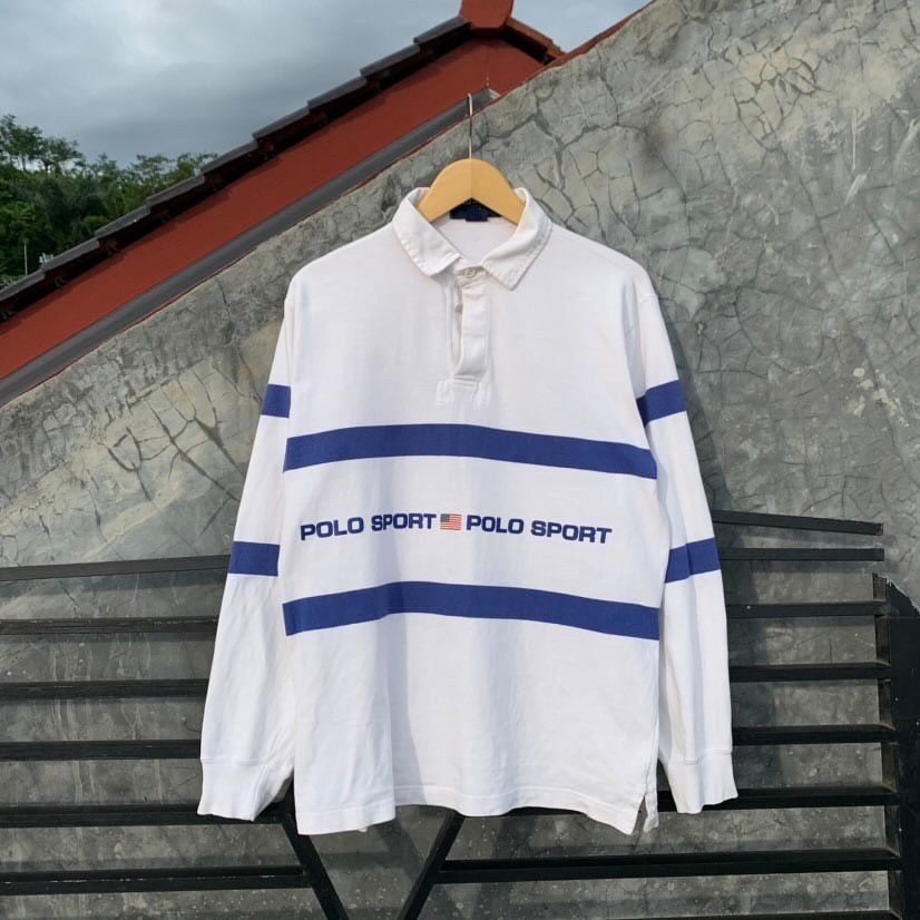 Polo Ralph Lauren × Vintage Vintage Rugby Shirt Polo RalphLauren Size US XL / EU 56 / 4 - 1 Thumbnail