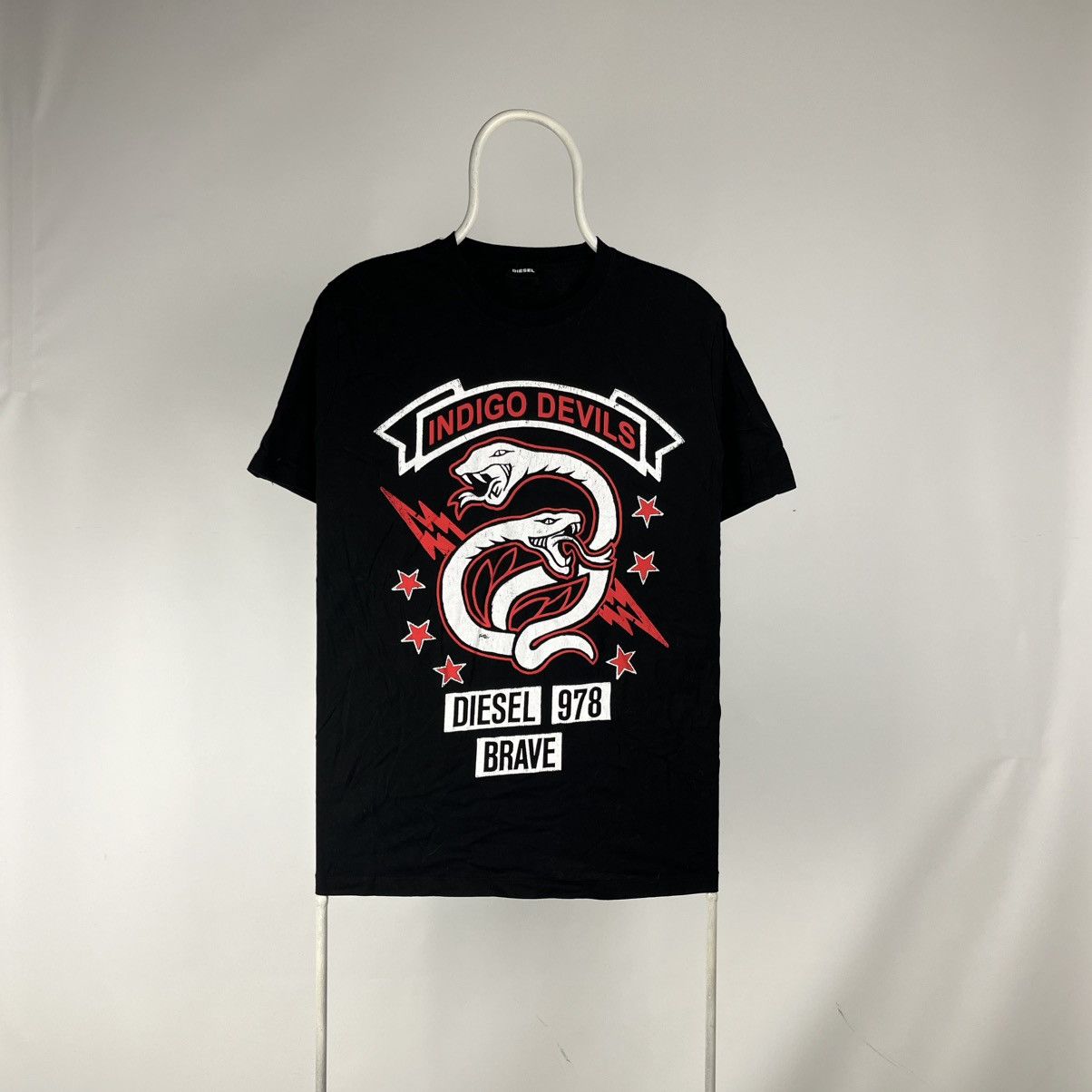 Diesel Diesel Indigo Devils Brave Snake Tshirt size XL Size US XL / EU 56 / 4 - 1 Thumbnail