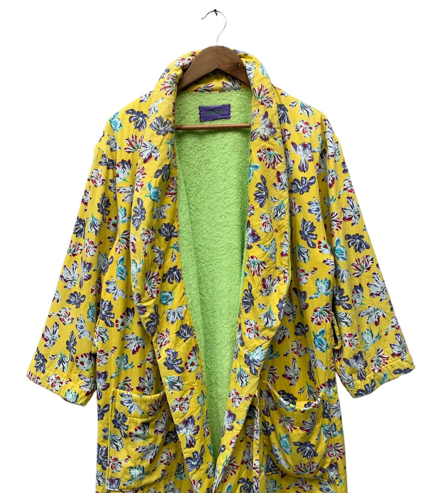 Kenzo Archival Kenzo Flower All Over Print Cotton Robe Kimono Size US L / EU 52-54 / 3 - 7 Thumbnail