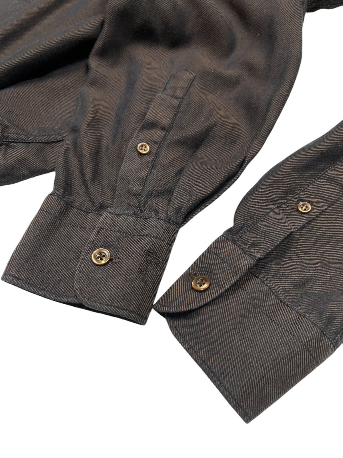 Kenzo × Vintage Vintage Kenzo Homme Bronze Single Pocket Button Up Shirt Size US XL / EU 56 / 4 - 5 Thumbnail