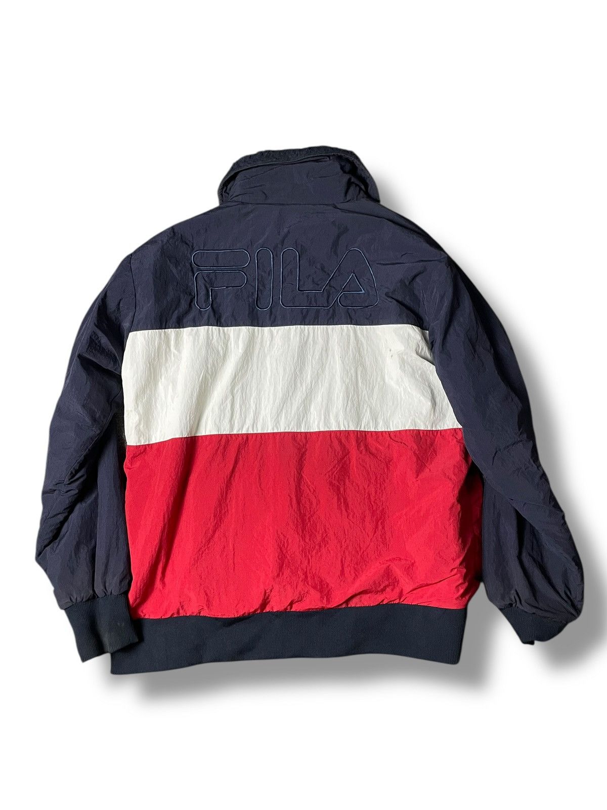 Fila × Japanese Brand × Vintage Vintage FILA Colourblock Windbreaker (134) Size US L / EU 52-54 / 3 - 6 Thumbnail