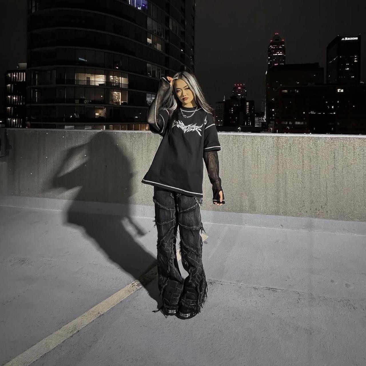 Other OVERDOSE Layered Heavy Metal Mesh Longsleeve Size US L / EU 52-54 / 3 - 15 Thumbnail