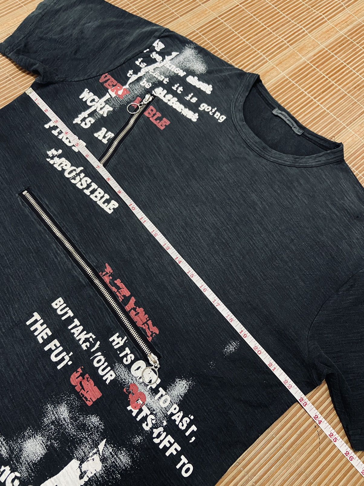 Japanese Brand GRASS HETHER PUNKERS TEE Size US XXL / EU 58 / 5 - 7 Thumbnail