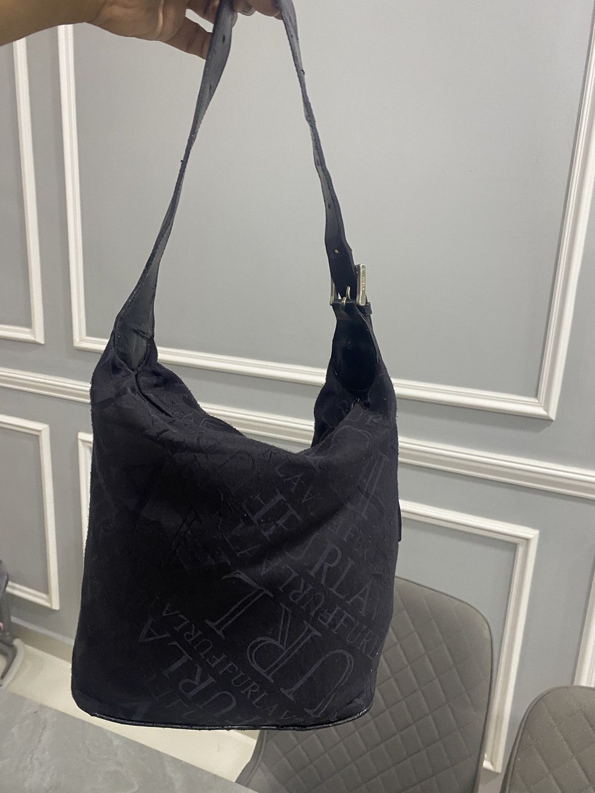 Furla FURLA BLACK MONOGRAM SHOULDER BAG Size ONE SIZE - 6 Thumbnail