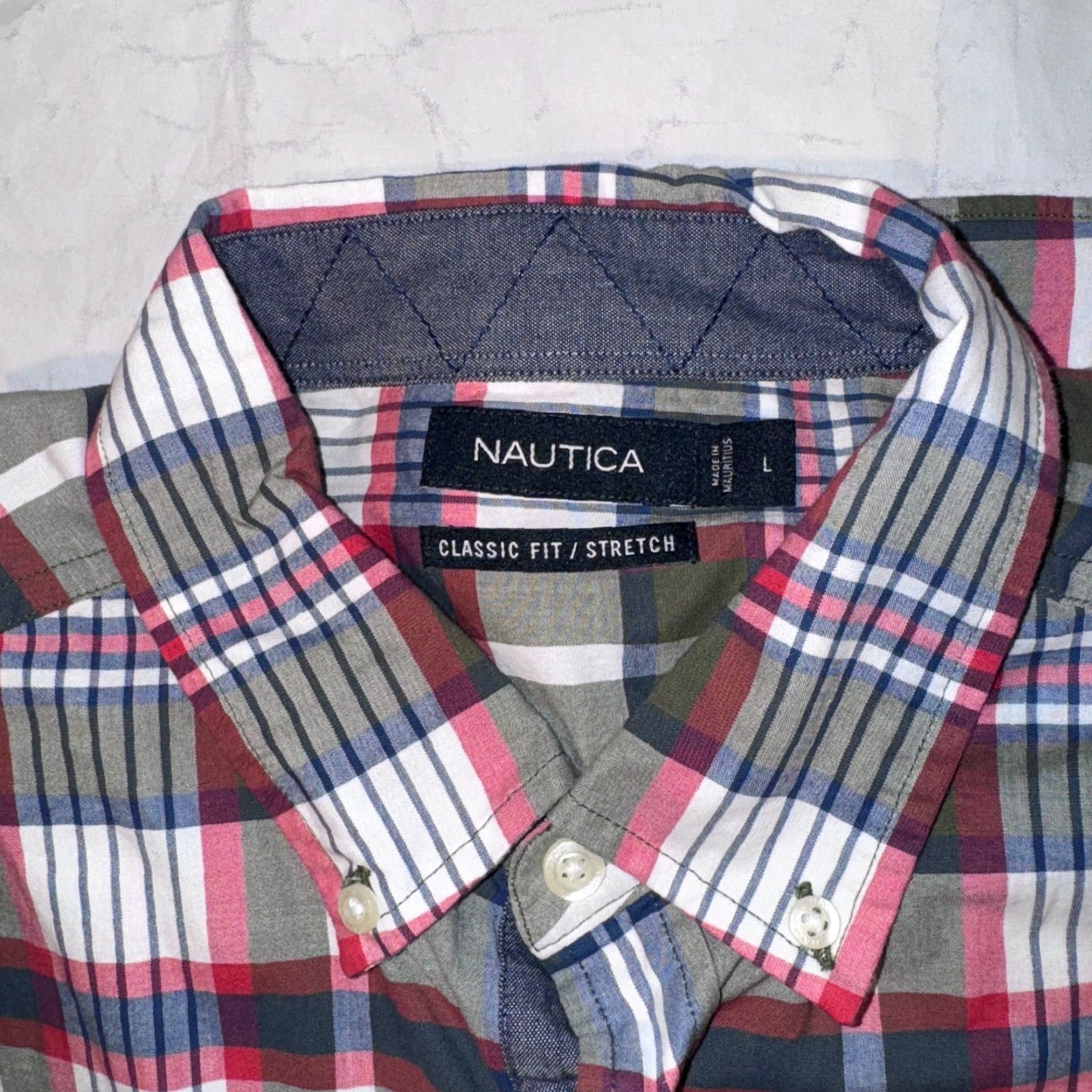 Nautica Nautica Shirt Long Sleeve Plaid Button-Down - Multicolor - L - Regular Fit - Classic Logo Shirt (Men) - 2 Pack Size US L / EU 52-54 / 3 - 2 Thumbnail