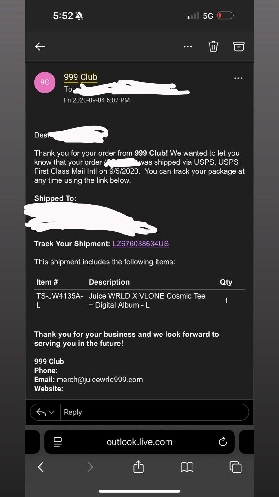 Vlone Juice WRLD Cosmic Tee Size US L / EU 52-54 / 3 - 3 Thumbnail