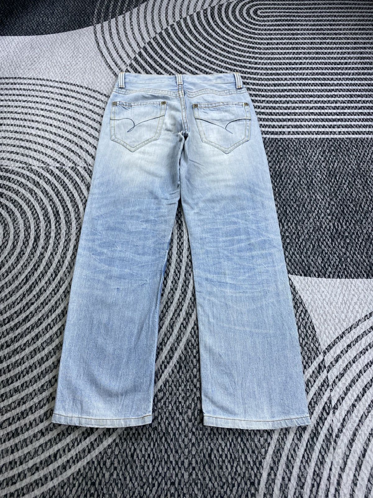 Japanese Brand Vintage Genoese Kapital Style Blue Washed Denim Jeans Size US 30 / EU 46 - 2 Thumbnail