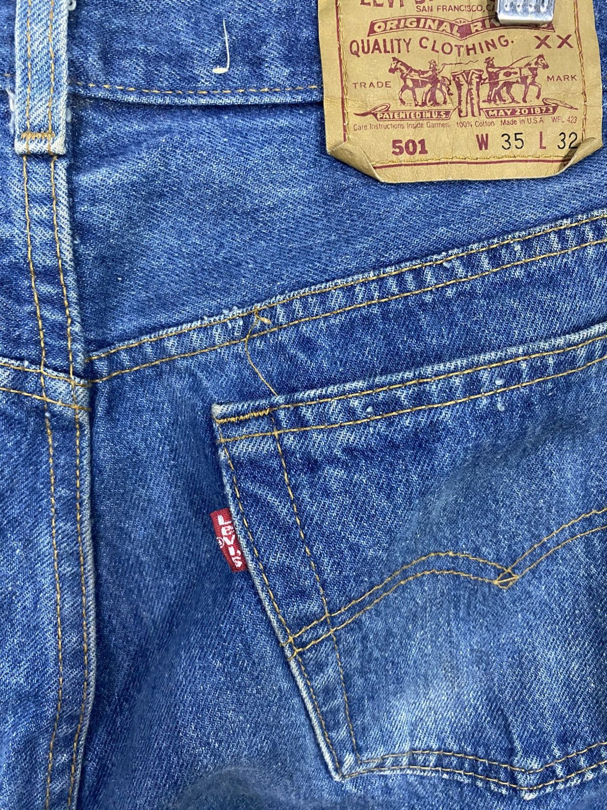 Levi's Vintage 80s levis 501 denim W35 L32 Size US 35 - 9 Thumbnail