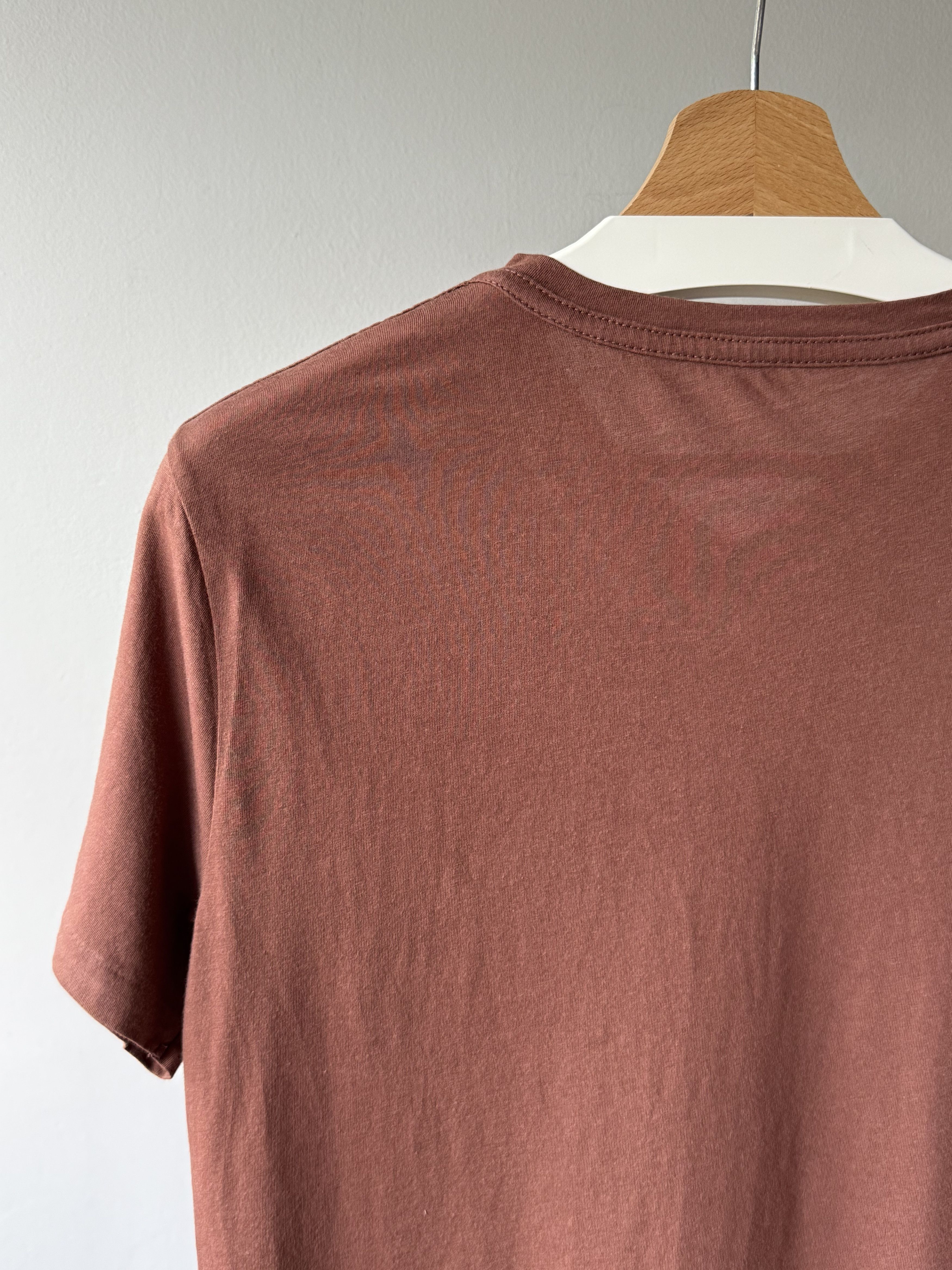Allsaints Mens Allsaints Tonic V-Neck Rust Red Cotton S/S Logo T-Shirt Size US S / EU 44-46 / 1 - 7 Thumbnail