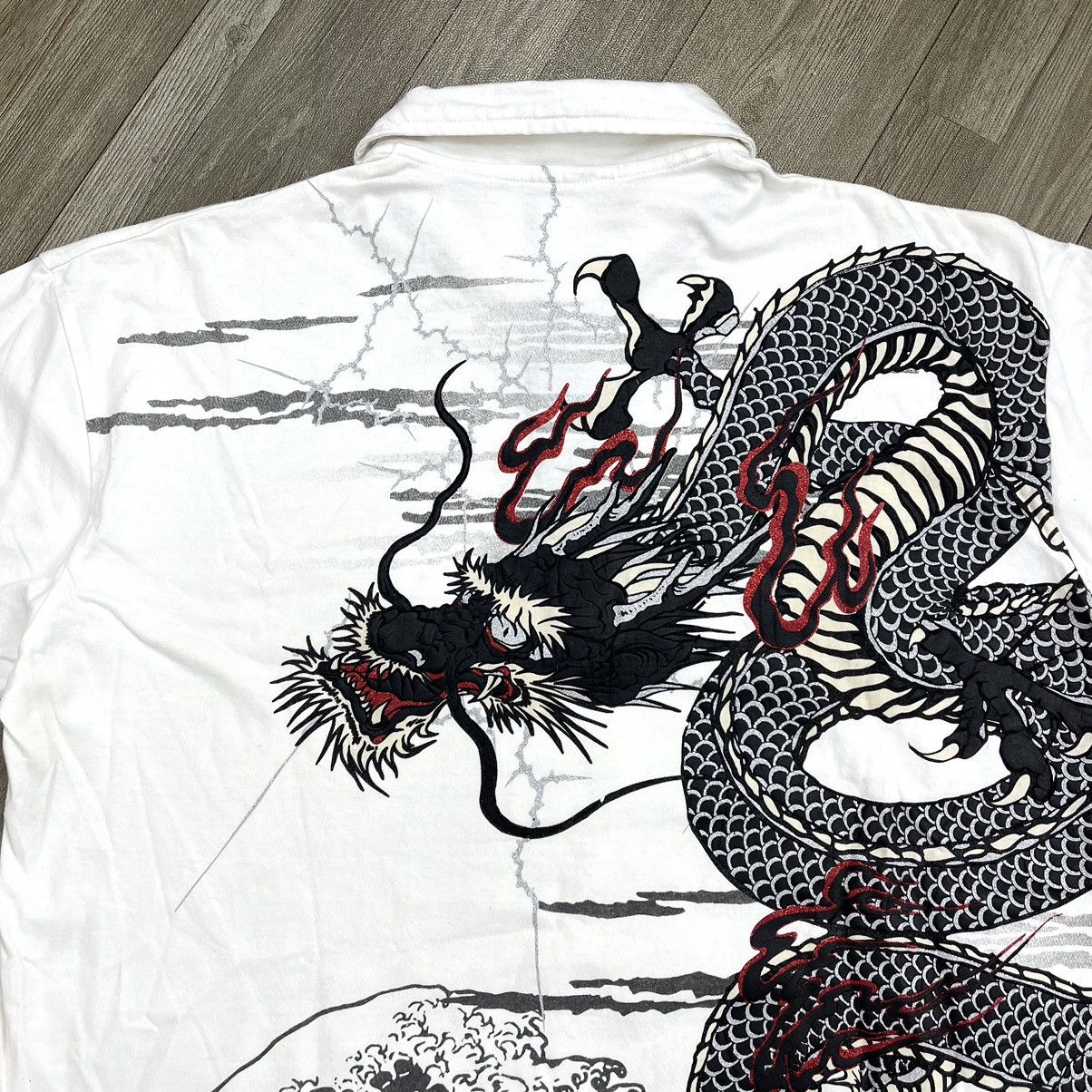 Japanese Brand Cute All Sukajan Dragon Sakura Polo Shirt Size US L / EU 52-54 / 3 - 2 Thumbnail