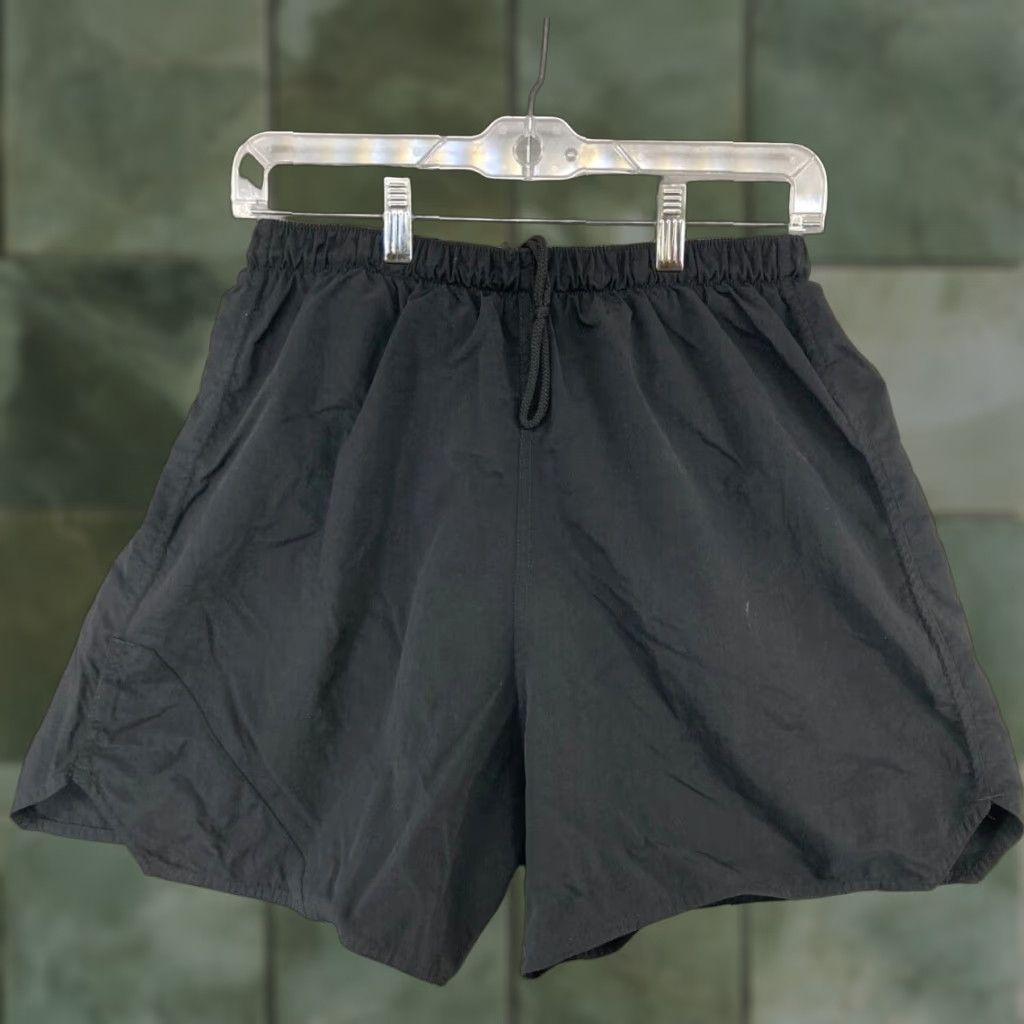 Vintage US Army Military Shorts L Mens Large Black Nylon Athletic Lined Relaxed - Army Modern Style, 4 Inseam, Drawstring, Solid Pattern Size US 33 - 1 Thumbnail