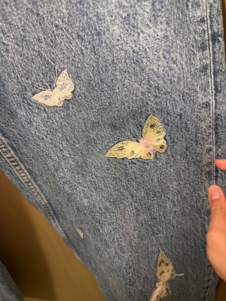 Our Legacy Our Legacy Butterfly embroidered straight jeans Size US 30 / EU 46 - 8 Thumbnail