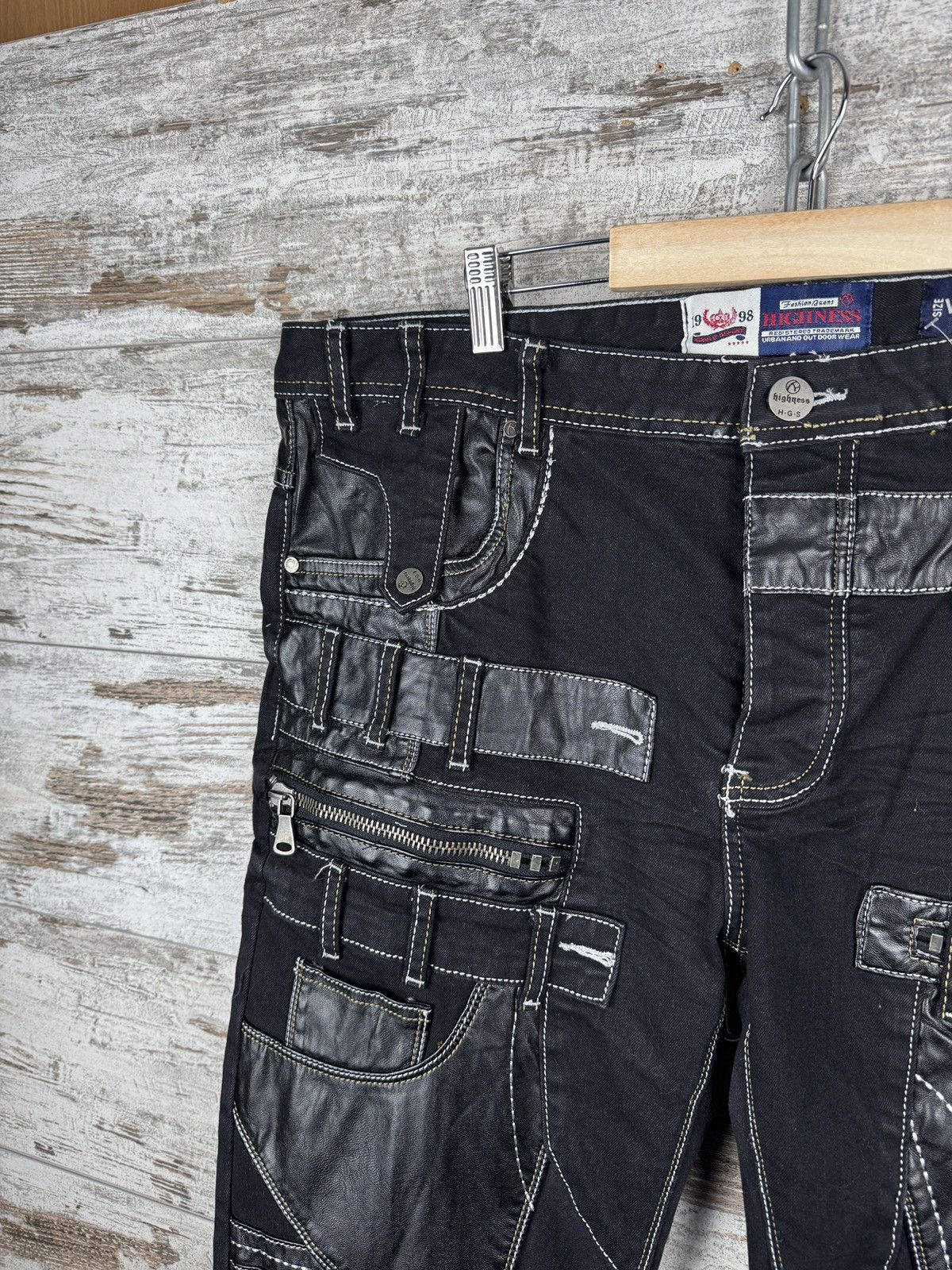 Vintage KOSMO LUPO Herren Jeans Hose Black Denim Japan Style size 38 Size US 38 / EU 54 - 4 Thumbnail
