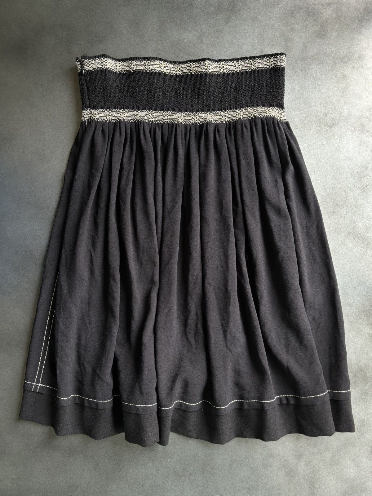 Prada S/S 2014 Prada Skirt Elastic Acetate Maxi Skirt Contrast 48 Size 34" / US 12 / IT 48 - 1 Thumbnail