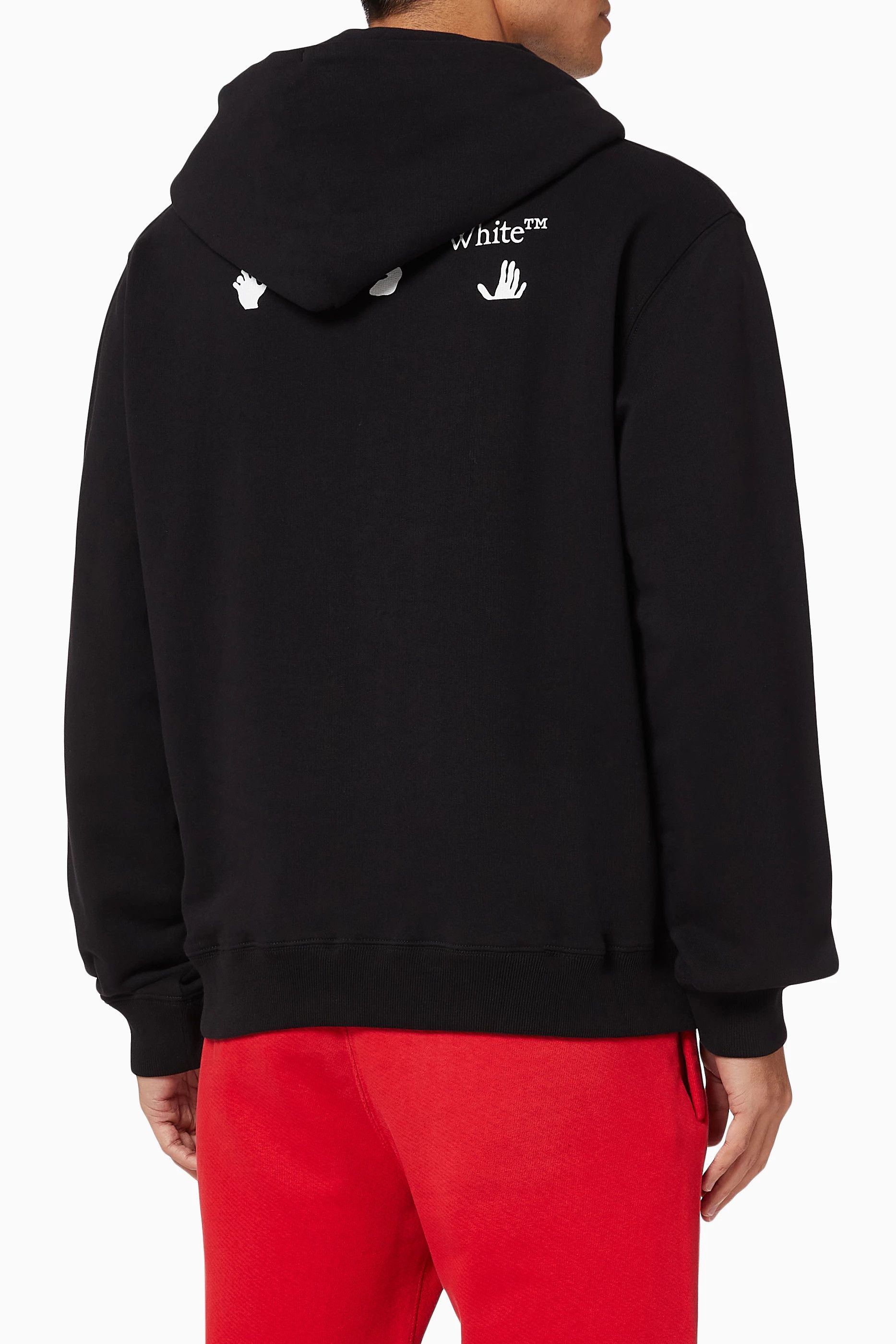 Off-White Black Big Swimming Man Logo Hoodie Size US M / EU 48-50 / 2 - 4 Thumbnail