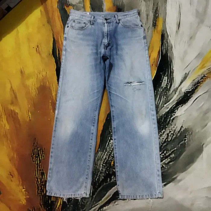 Edwin × Vintage EDWIN VINTAGE DISTRESSED LIGHT BLUE JEANS PANTS Size US 33 - 1 Thumbnail