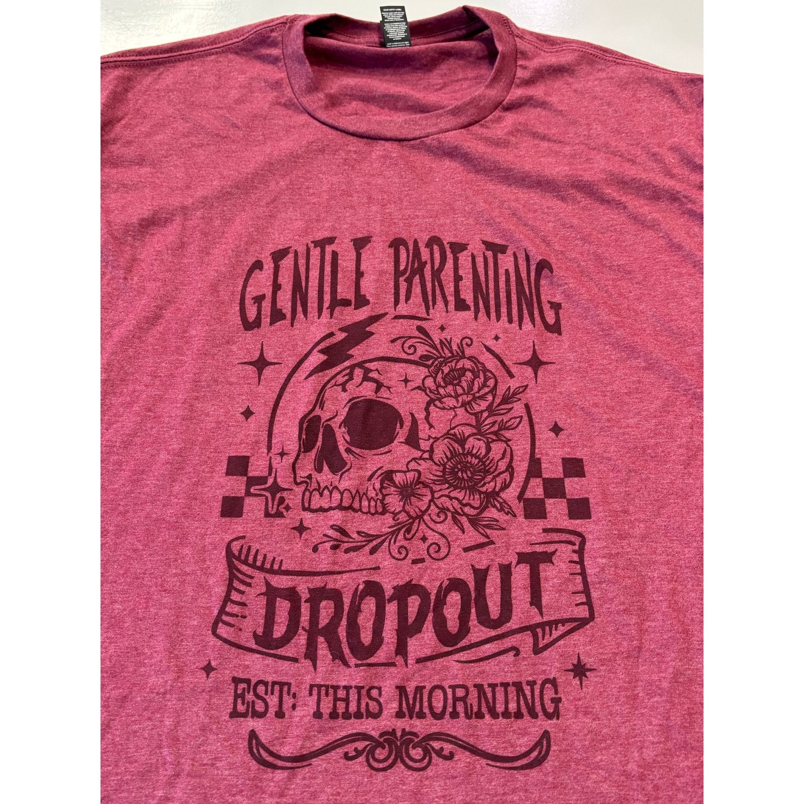 Other Gentle Parenting Funny Sarcastic Tee. Maroon District Tshirt Size XL / US 12-14 / IT 48-50 - 1 Thumbnail