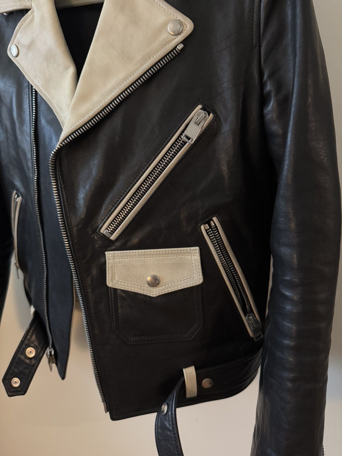 Saint Laurent Paris Saint Laurent Paris hedi slimane leather bike jacket Size US S / EU 44-46 / 1 - 5 Thumbnail